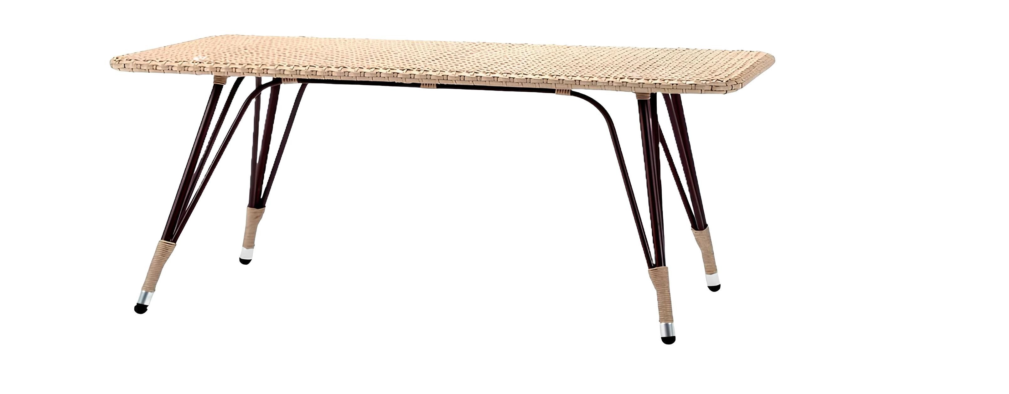 Xlmoebel Gartentisch Kaffeetisch aus Rattan in elegantem Beige (Tisch), Hergestellt in Europa