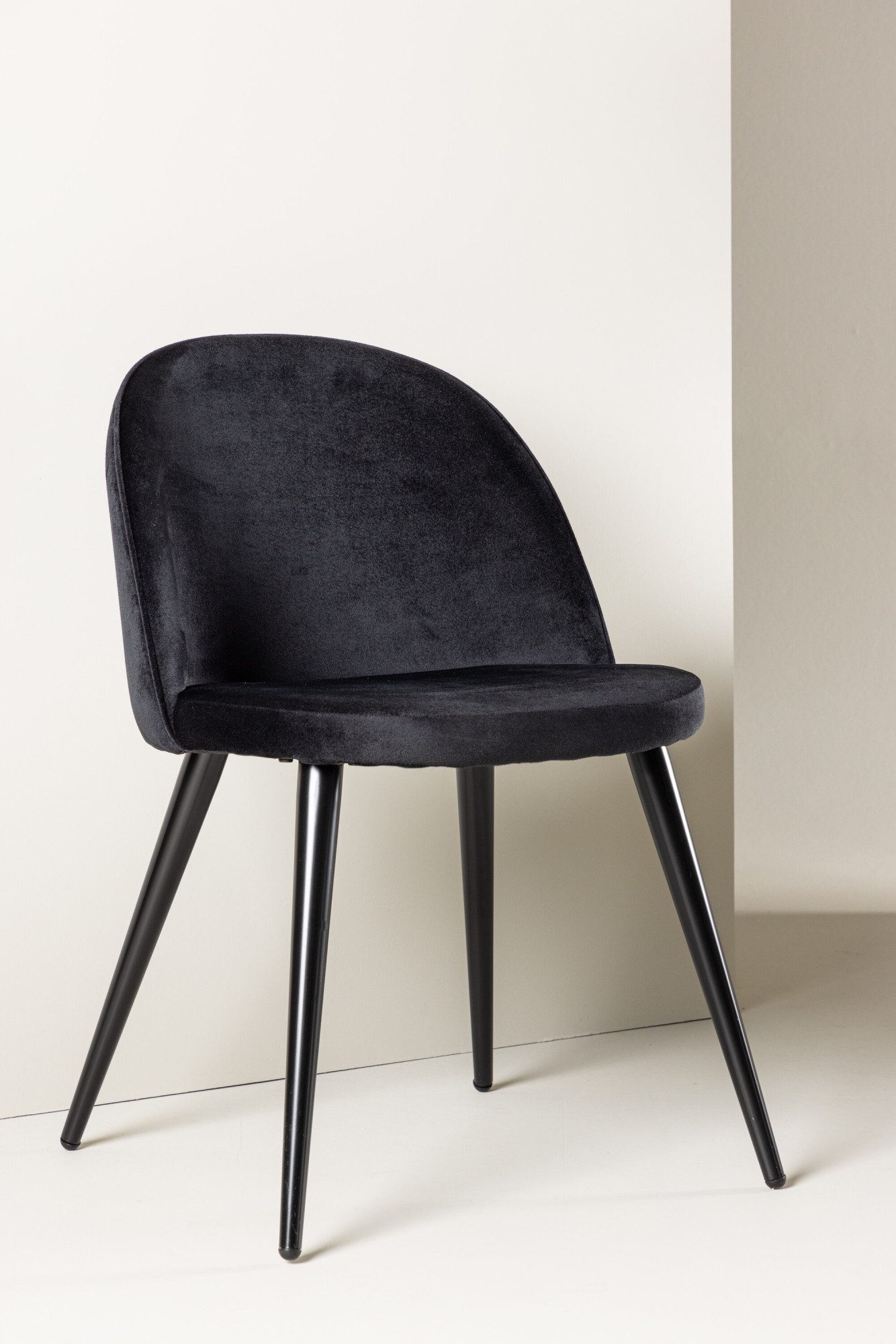 Venture Home Esszimmerstuhl Velvet, 2er-Set Esszimmerstühle mit Samtbezug, 150 kg belastbar (2 St), Polsterstuhl, weicher Bezug, Metallbeine, abgerundet