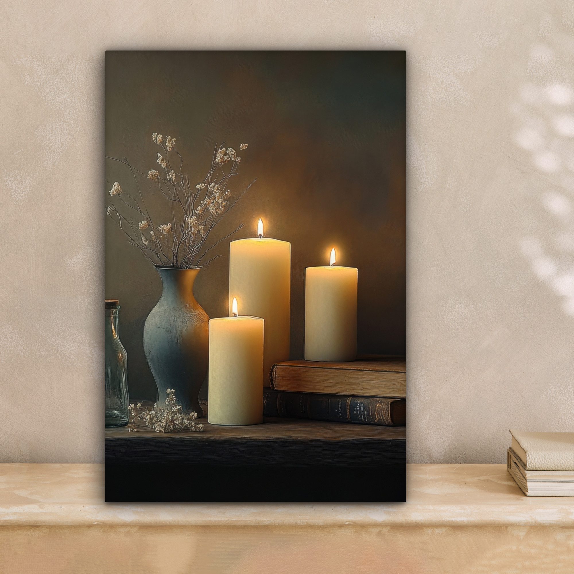 OneMillionCanvasses® Leinwandbild Kerzen - Stilleben - günstig online kaufen