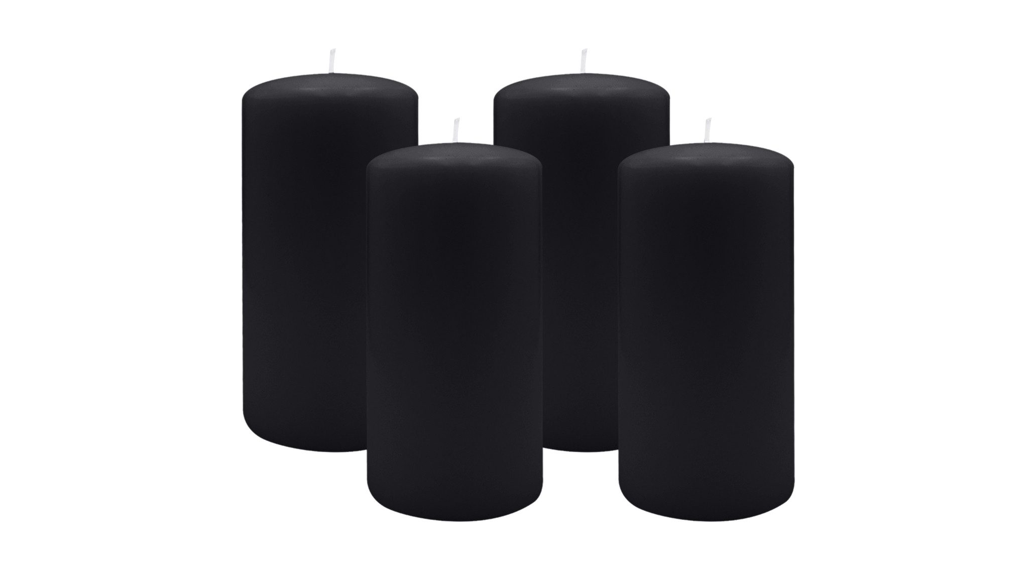 Kopschitz Kerzen Stumpenkerze 2er Set Stumpenkerzen/Adventskranzkerzen Schwarz Ø 100 x 300 mm