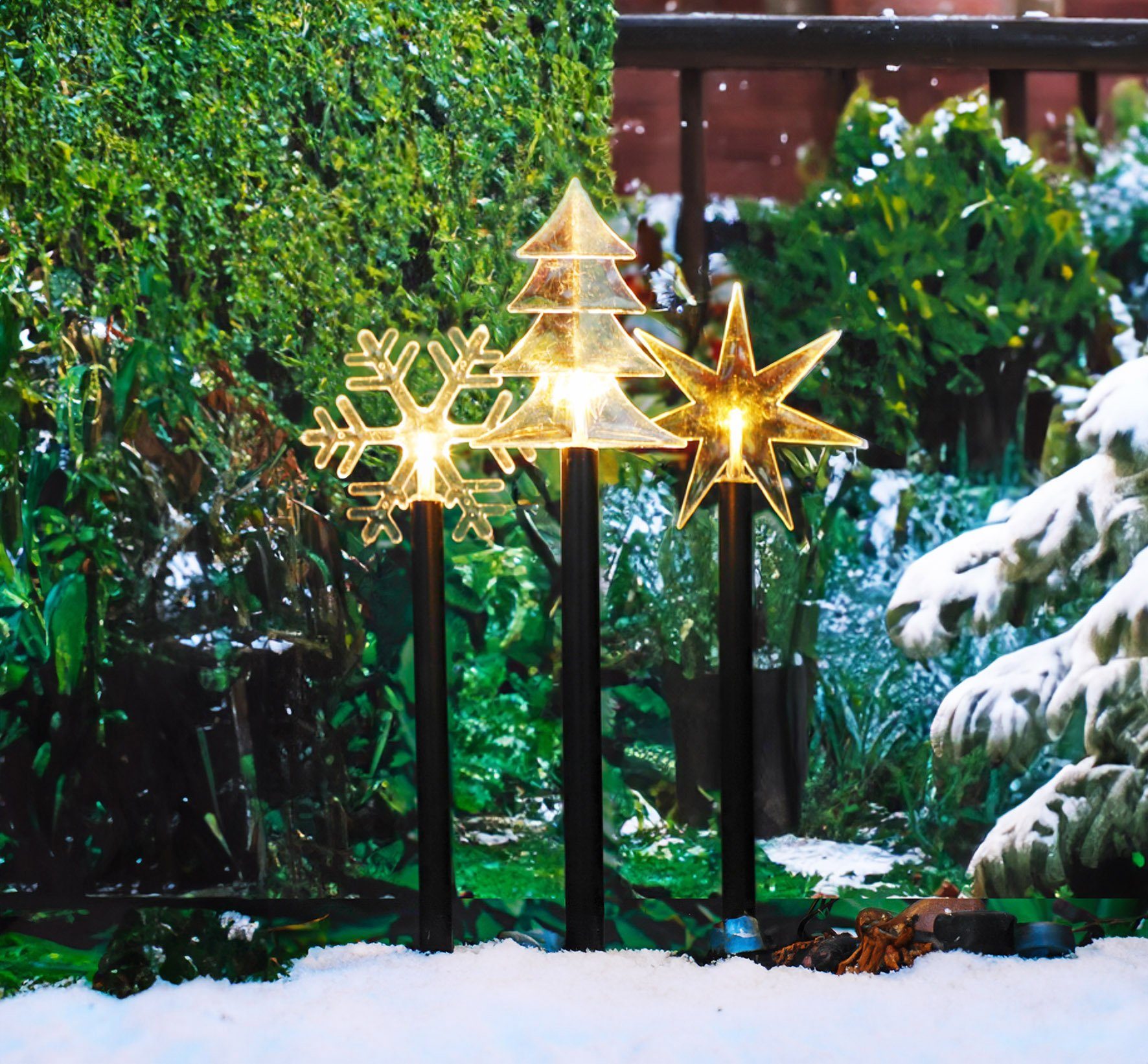 Spetebo Gartenstecker LED Gartenstecker 3er Set - je 40 cm (Set, 3-St., 3er günstig online kaufen