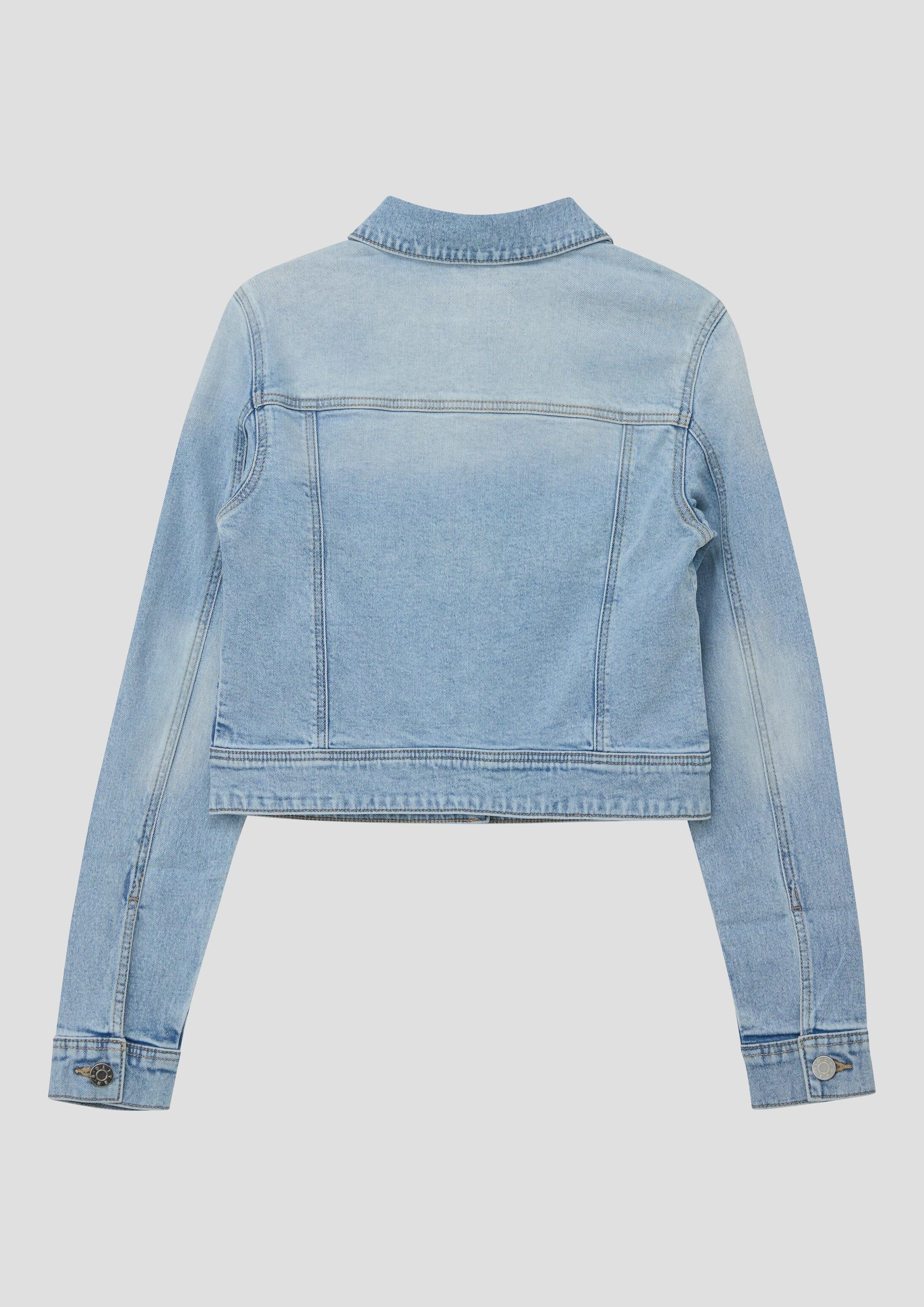 s.Oliver Funktionsjacke Indoor-Jacke Indoor-Jacke aus Denim mit Waschung und Used-Effekt