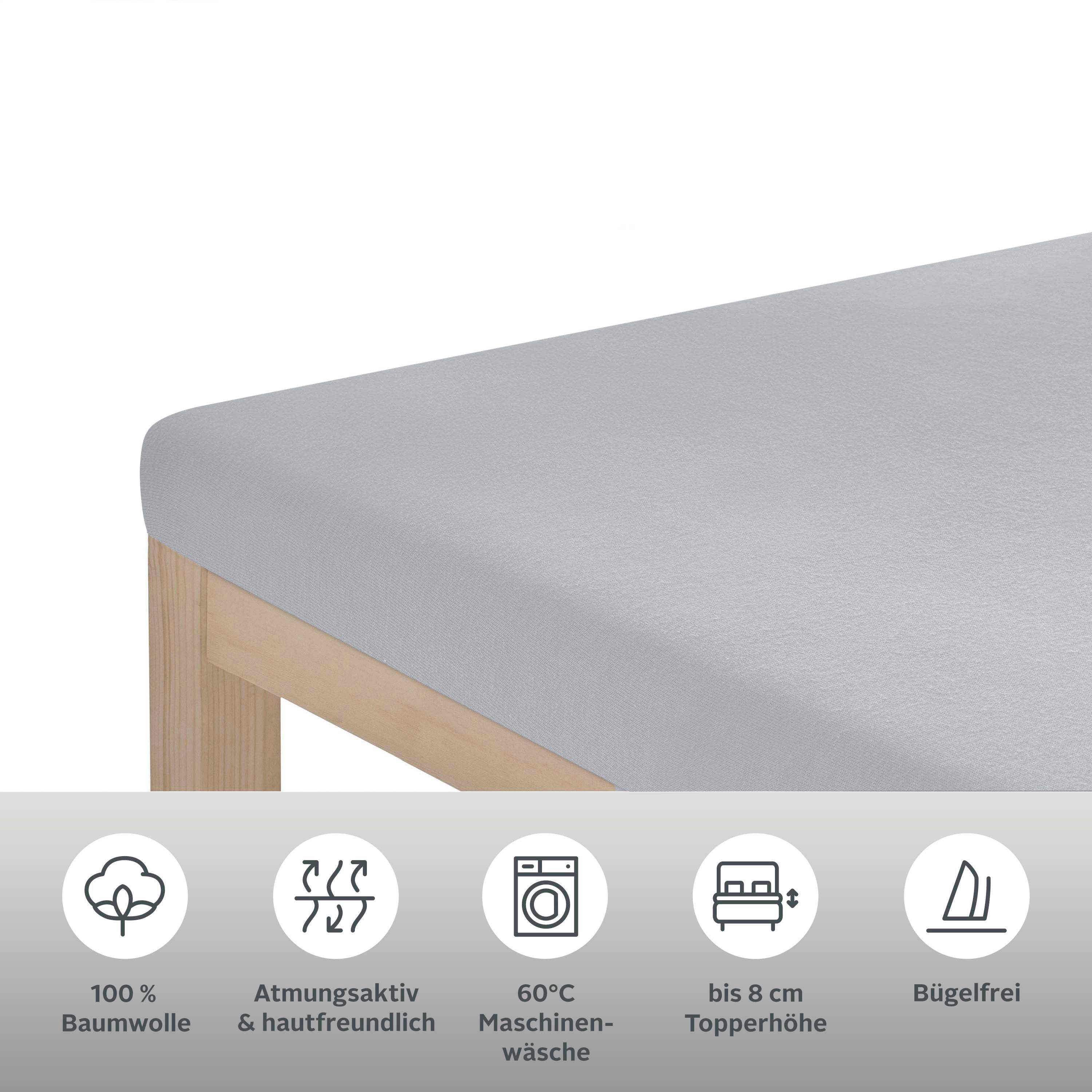 OTTO home Spannbettlaken Physalis Topper Basic, in Gr. 90x200, 140x200 oder günstig online kaufen