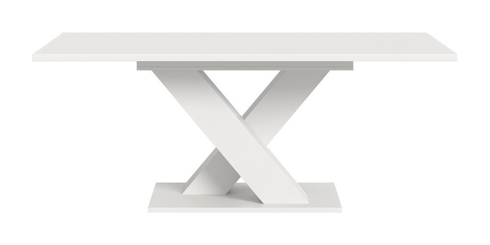 xonox.home Esstisch Esstisch Motion, ausziehbar, X-Fußgestell, weiß, 150(190)x90, Küchentisch, weiß