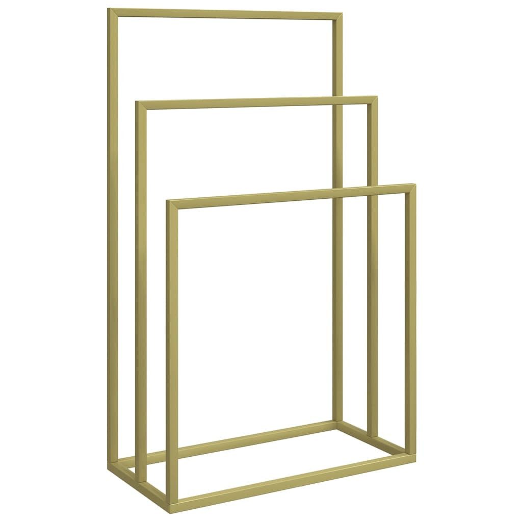 vidaXL Handtuchhalter 48 x 24 x 79 cm Handtuchständer Golden 48x24x79 cm Eisen