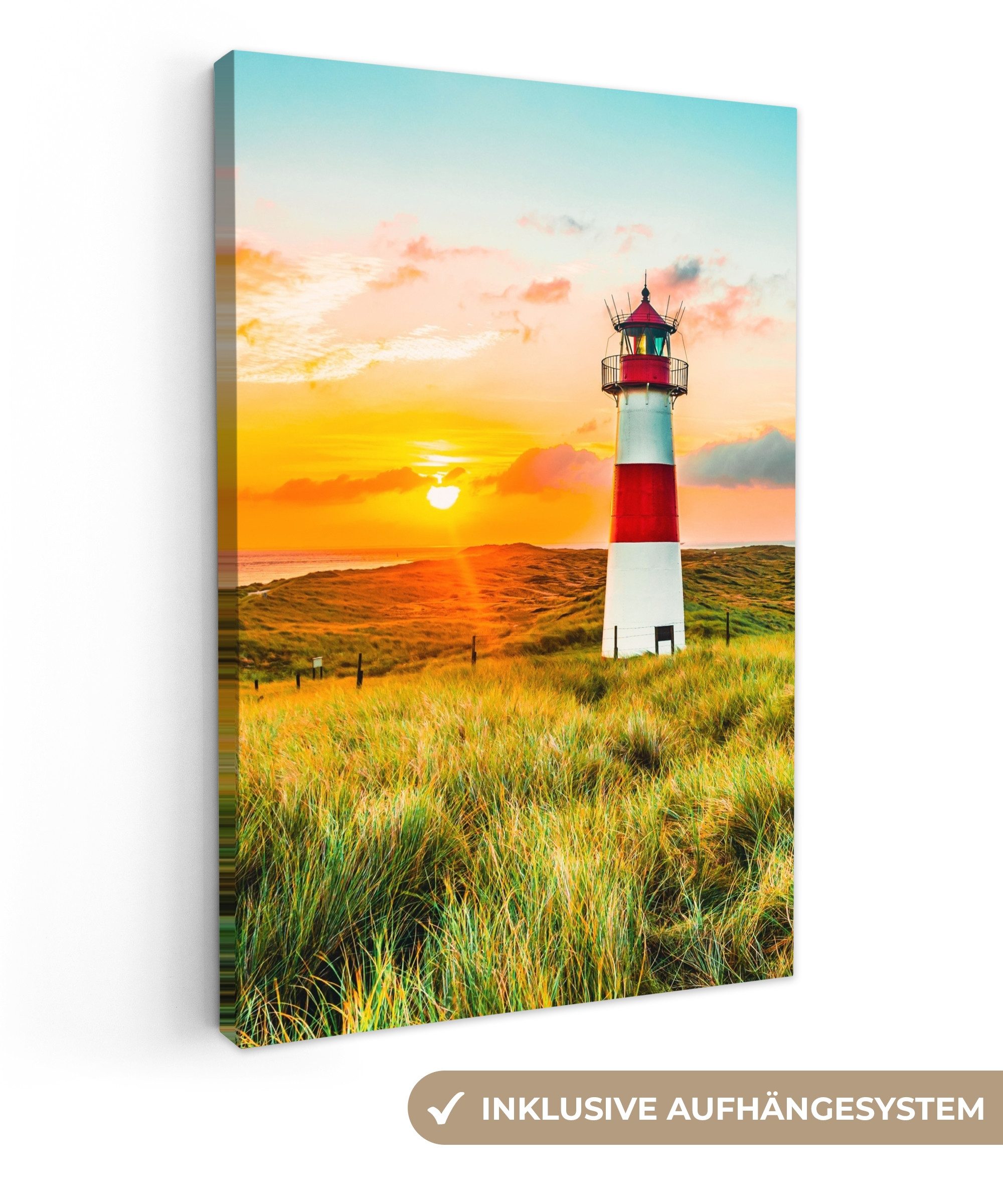 OneMillionCanvasses® Leinwandbild Leuchtturm - Natur - günstig online kaufen