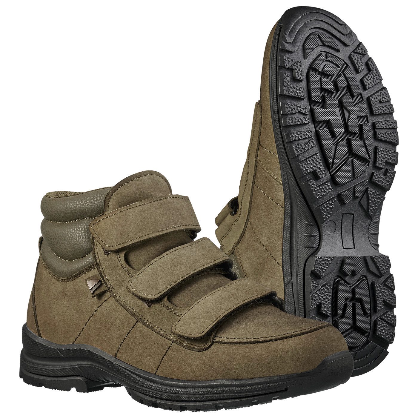 Schmidt Nubukleder Wanderschuh (wasserabweisend Klettverschluss) Outdoorschuh Herren