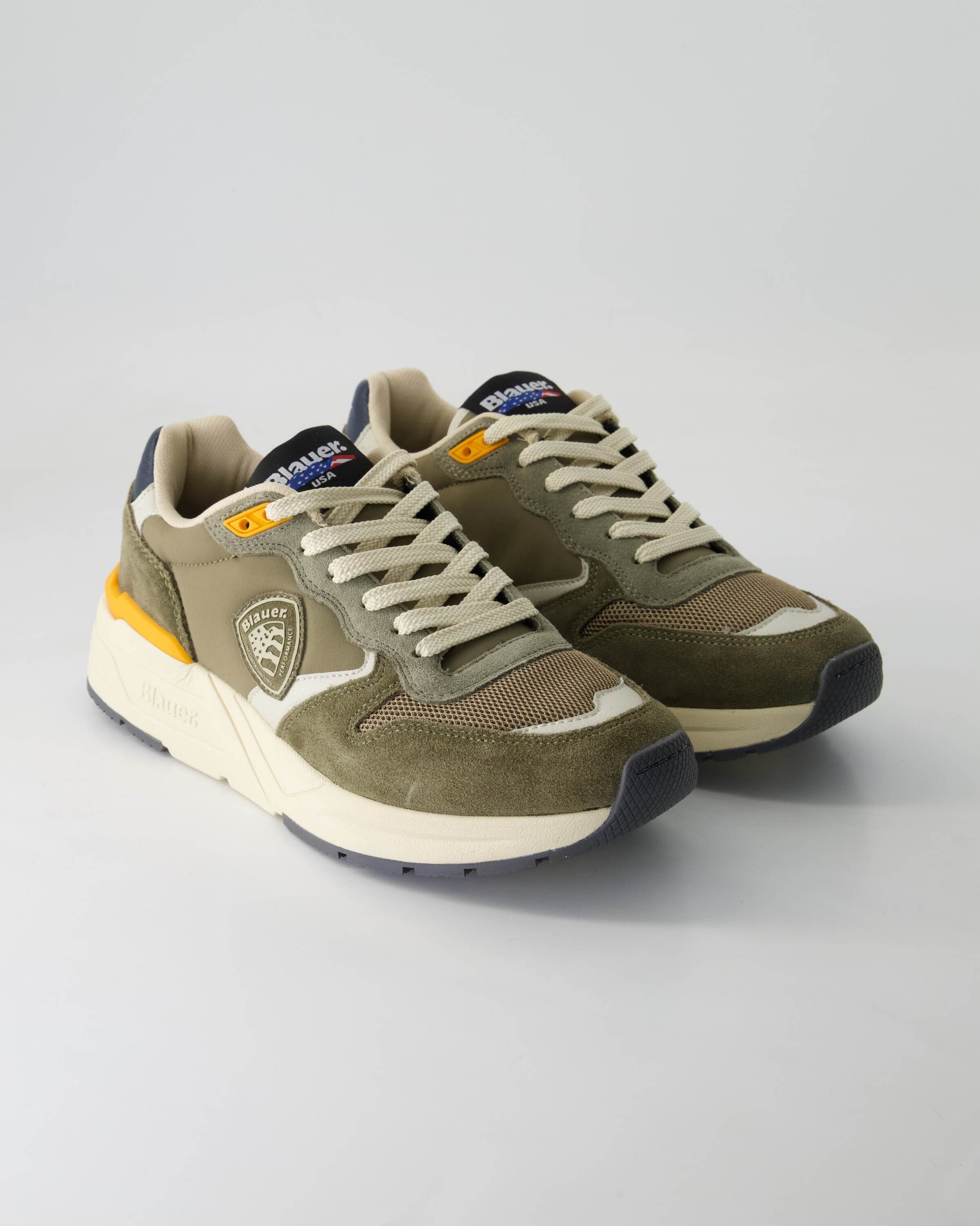Blauer S5Ray02 Sneaker Obermaterial: Leder und Textil