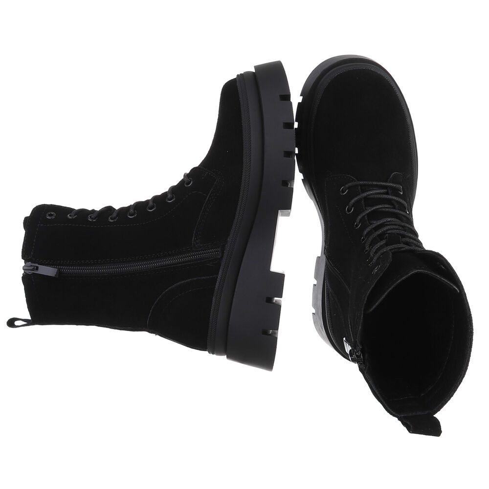 Ital-Design Damen Freizeitschnürschuhe aus echtem Wildleder günstig online kaufen