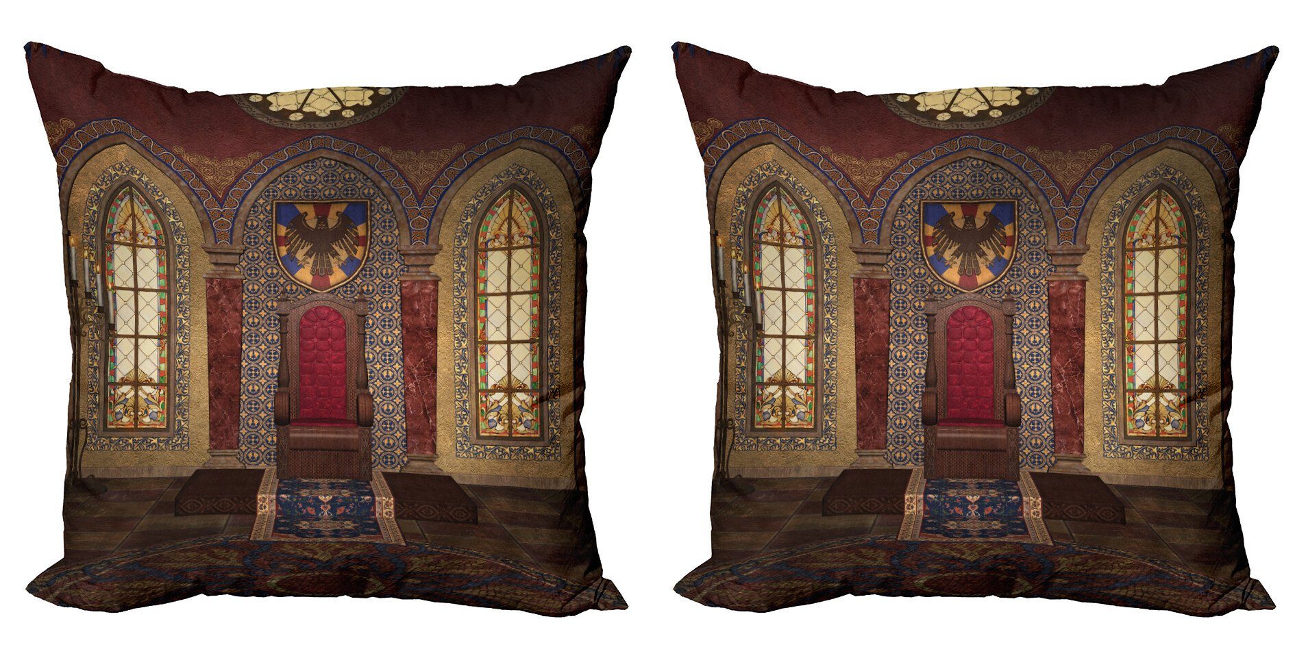 Kissenbezüge Modern Accent Doppelseitiger Digitaldruck, Abakuhaus (2 Stück), gotisch Medieval Palace