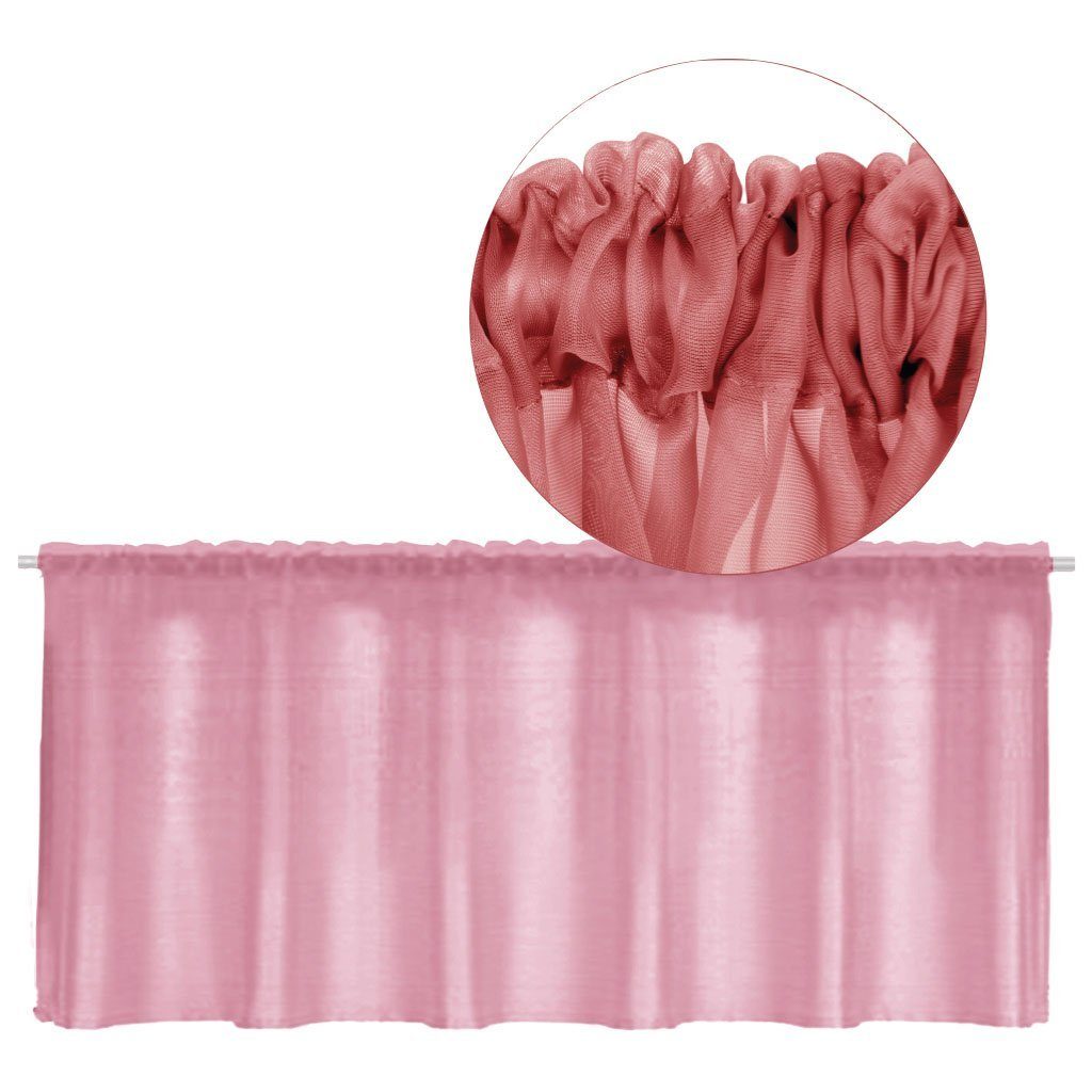 Bestgoodies Vorhang (1 St), Stangendurchzug, transparent, Voile, Bistrogardine mit Stangendurchzug, Transparente Küchengardine