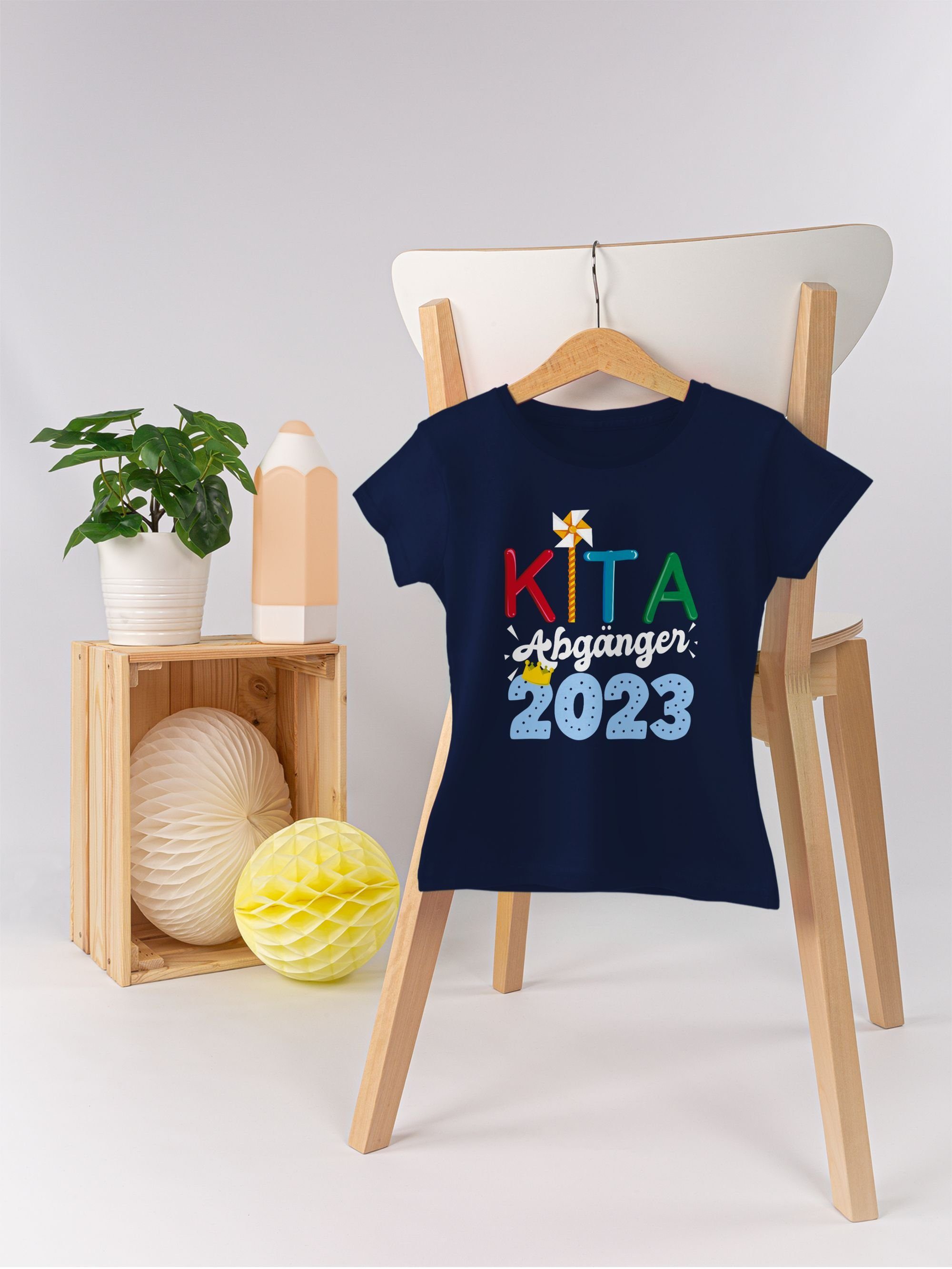 2023 3 Kita Dunkelblau Abgänger T-Shirt Einschulung Shirtracer Mädchen I