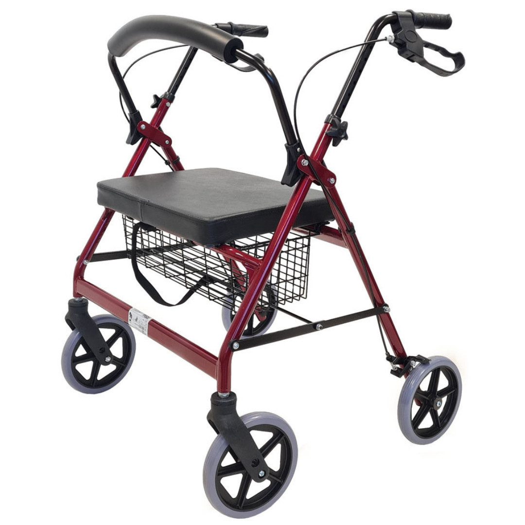 abc HOME Rollator klappbar, verstellbare Höhe, extra breite Sitzfläche, XXL