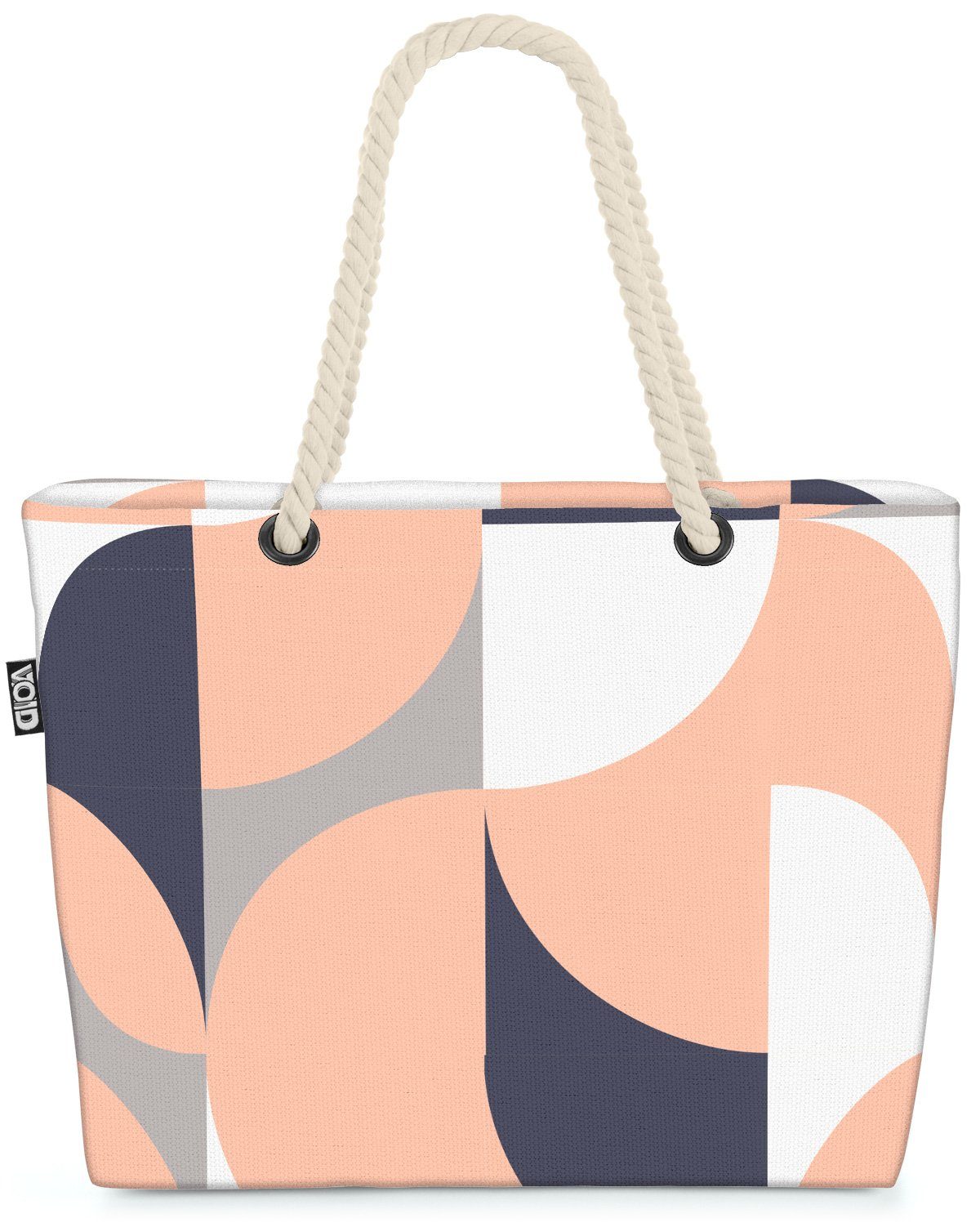 VOID Strandtasche (1-tlg), Skandinavische Halbkreise Muster geometrisch Muster Design Kreise gem | Strandtaschen