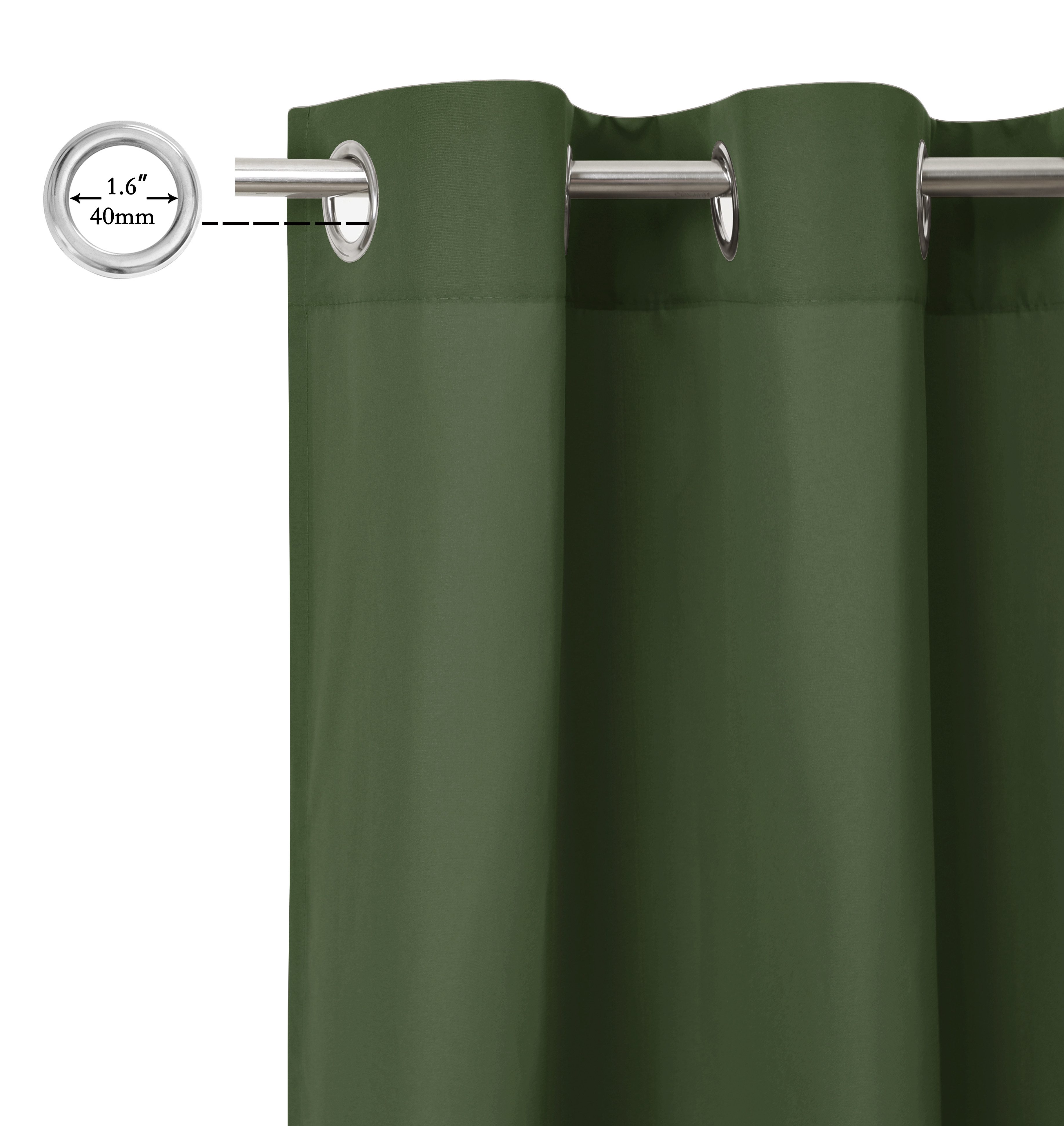 OTTO home Vorhang Parry (2 St), Ösen, blickdicht, Polyester, 2-er Set, blickdicht, monochrom, basic