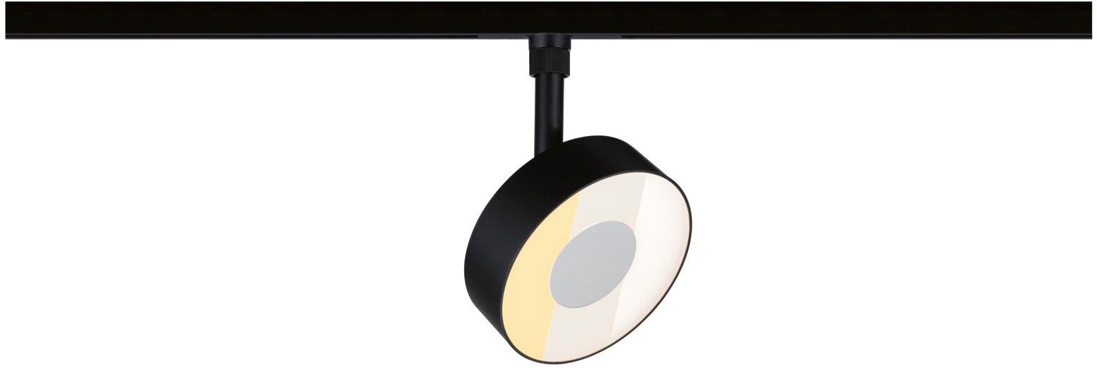 Paulmann Schienensystem-Leuchten URail Spot Circle 1x5W 2700-4000K 230V, Farbsteuerung, Farbwechsel, Memoryfunktion, mehrere Helligkeitsstufen, LED fest integriert, Farbwechsler, 3-Step-Dim