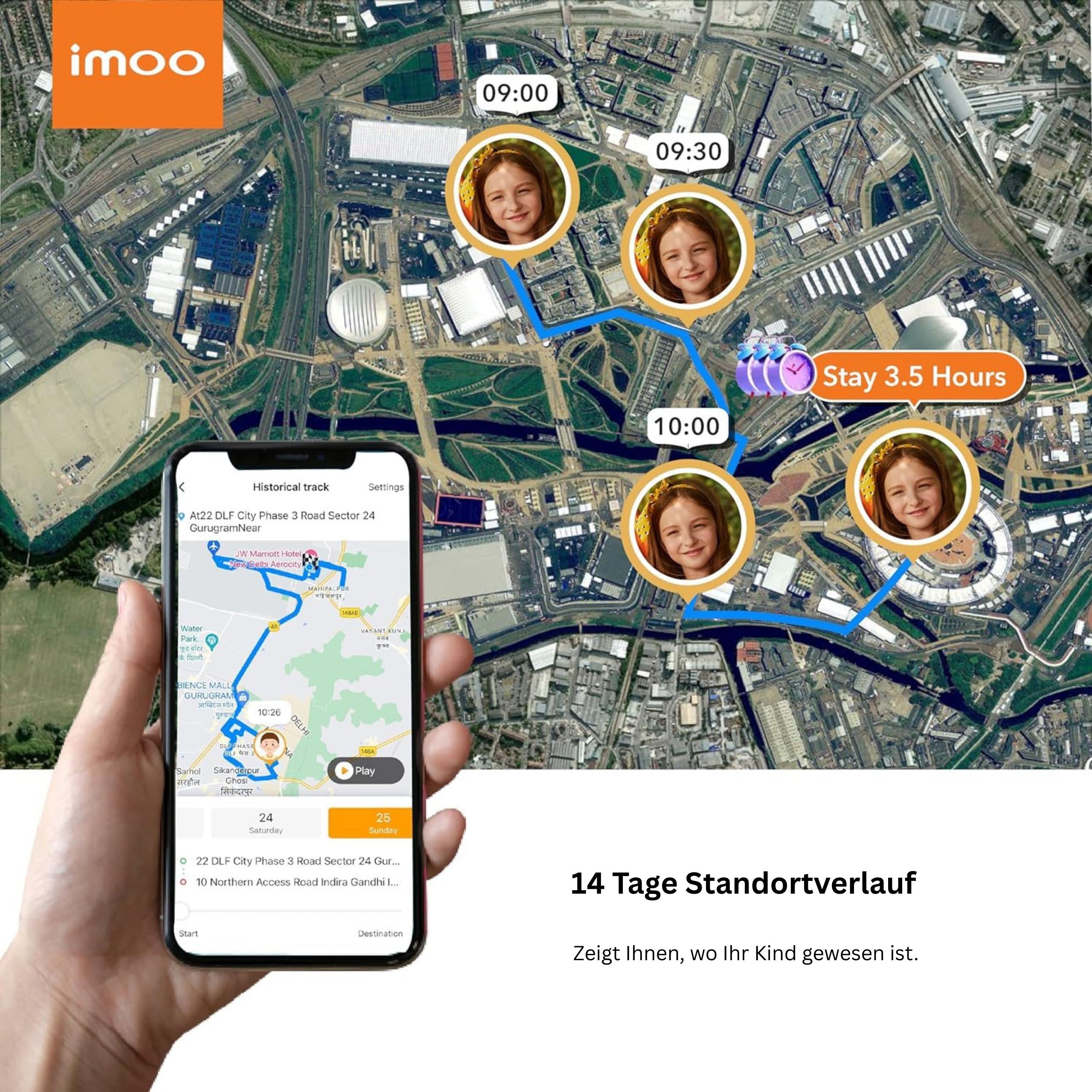 imoo Watch Phone Z7 Kinder Smartwatch (3,3 cm/1,3 Zoll, Mocor OS)