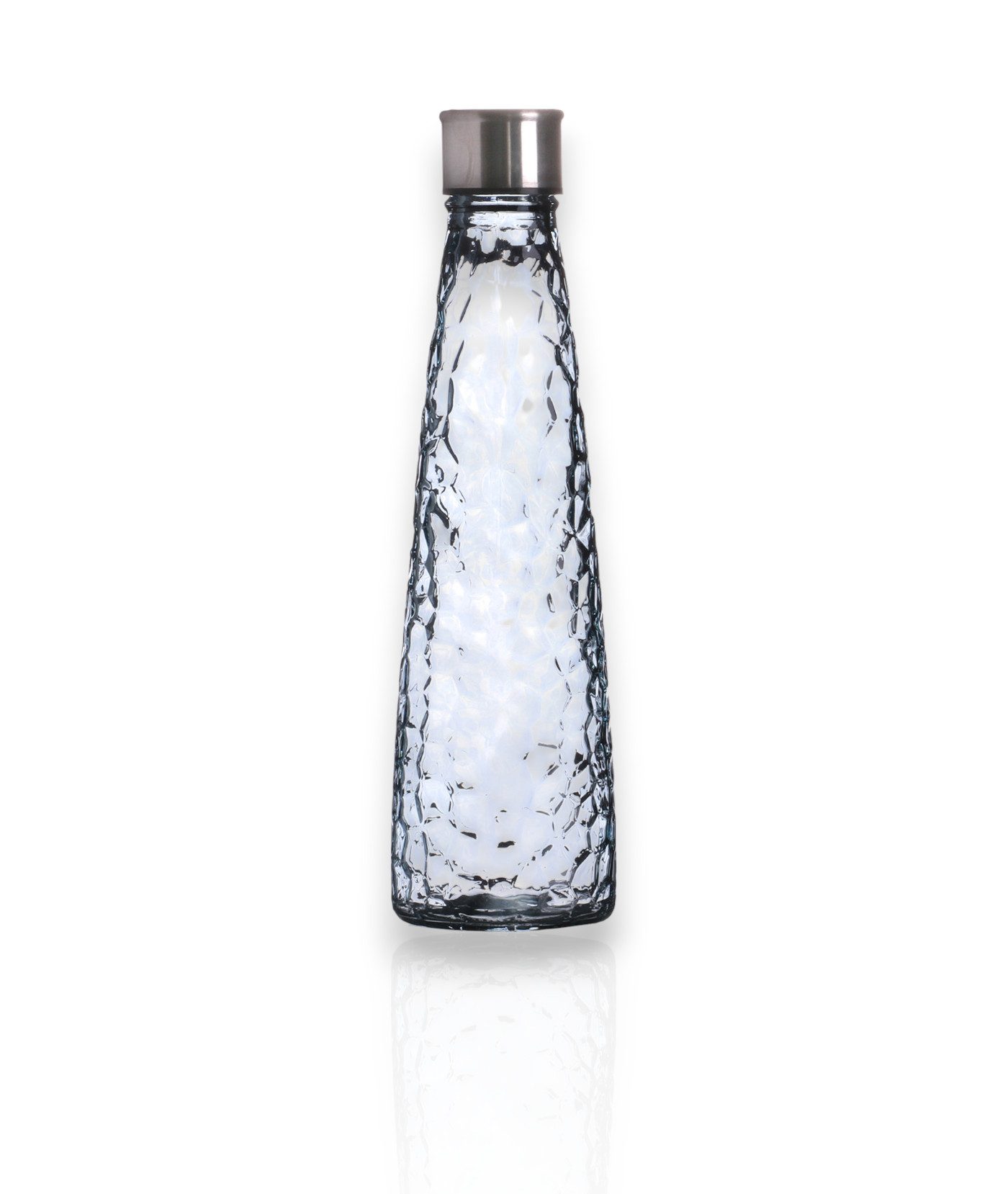 WestCraft Wasserkaraffe Vintage Glas-Wasserflasche 750ml – Diamant oder Linear – Pastellfarben, (1-tlg), Einzeln oder im Set – luftdicht, wiederverwendbar, stylisch & stilvoll