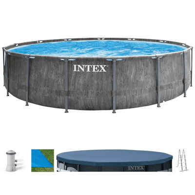 Intex Framepool PrismFrame Greywood (Set), ØxH: 457x122 cm