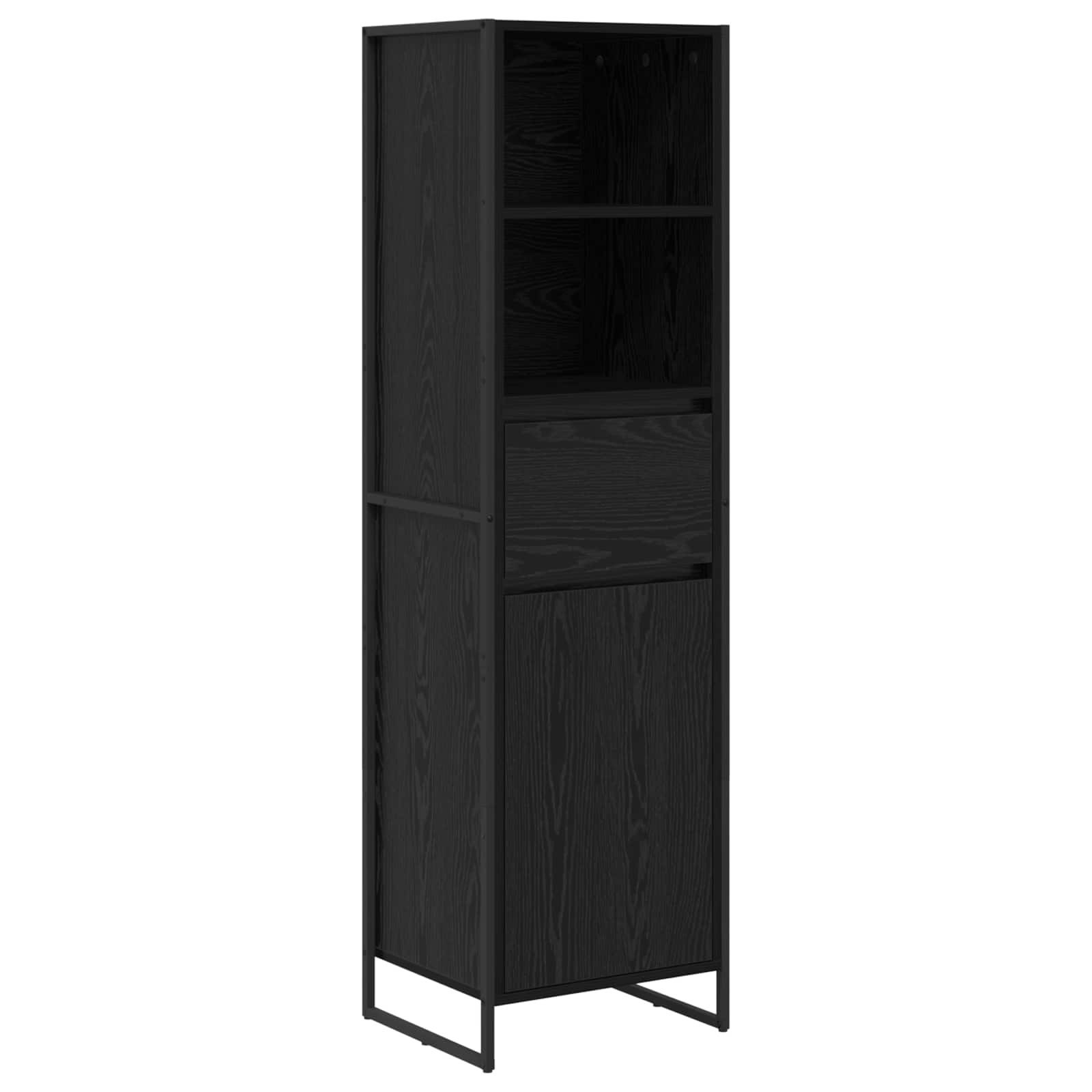 vidaXL Sideboard Bücherregal Schwarz Eichen-Optik 43 x 36 x 150,5 cm (1 St)