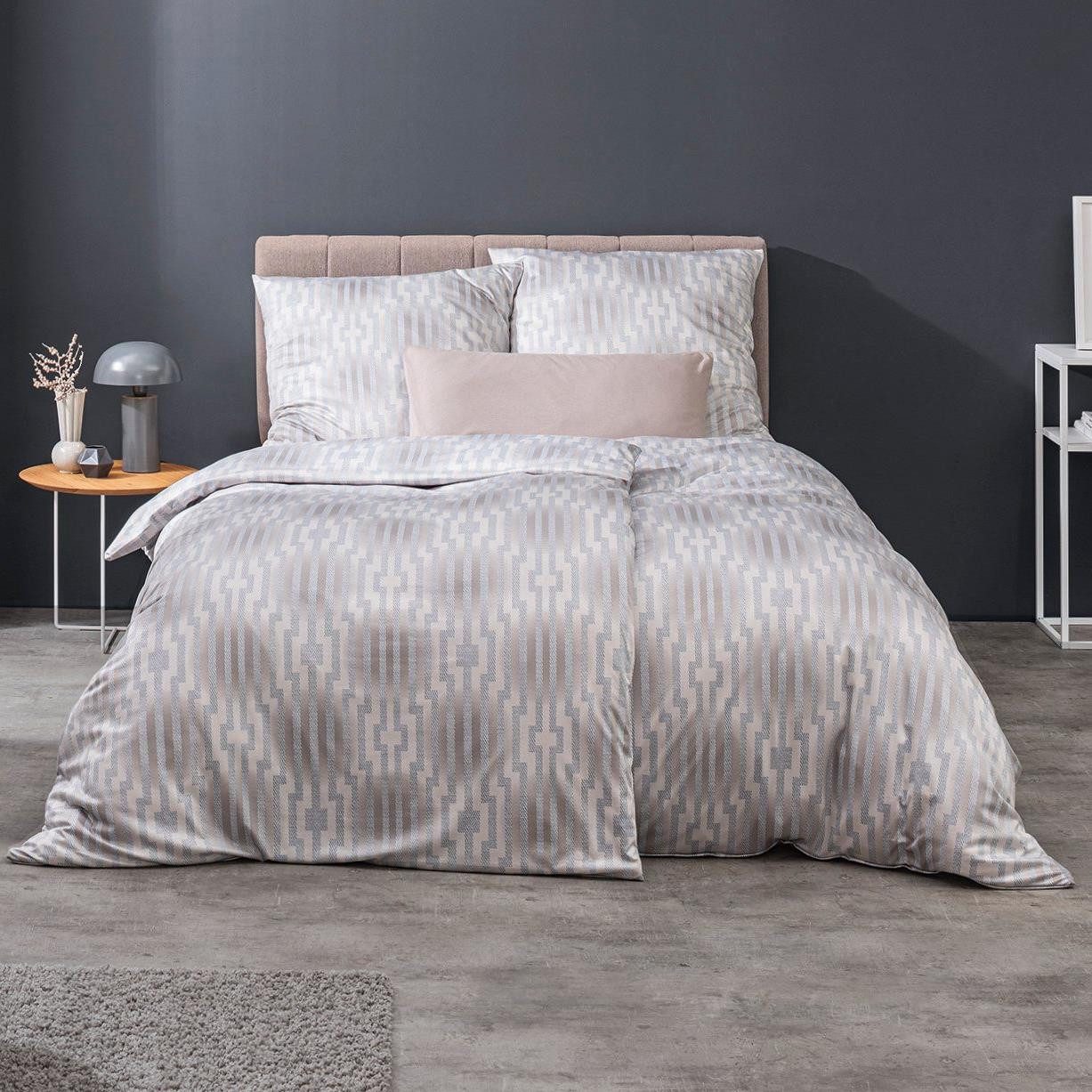 Estella Bettwäsche Estella Interlock Jersey Bettwäsche Levian 6970-830 Rauch 135x200, Interlock Jersey, 2 teilig, Absolut bügelfrei