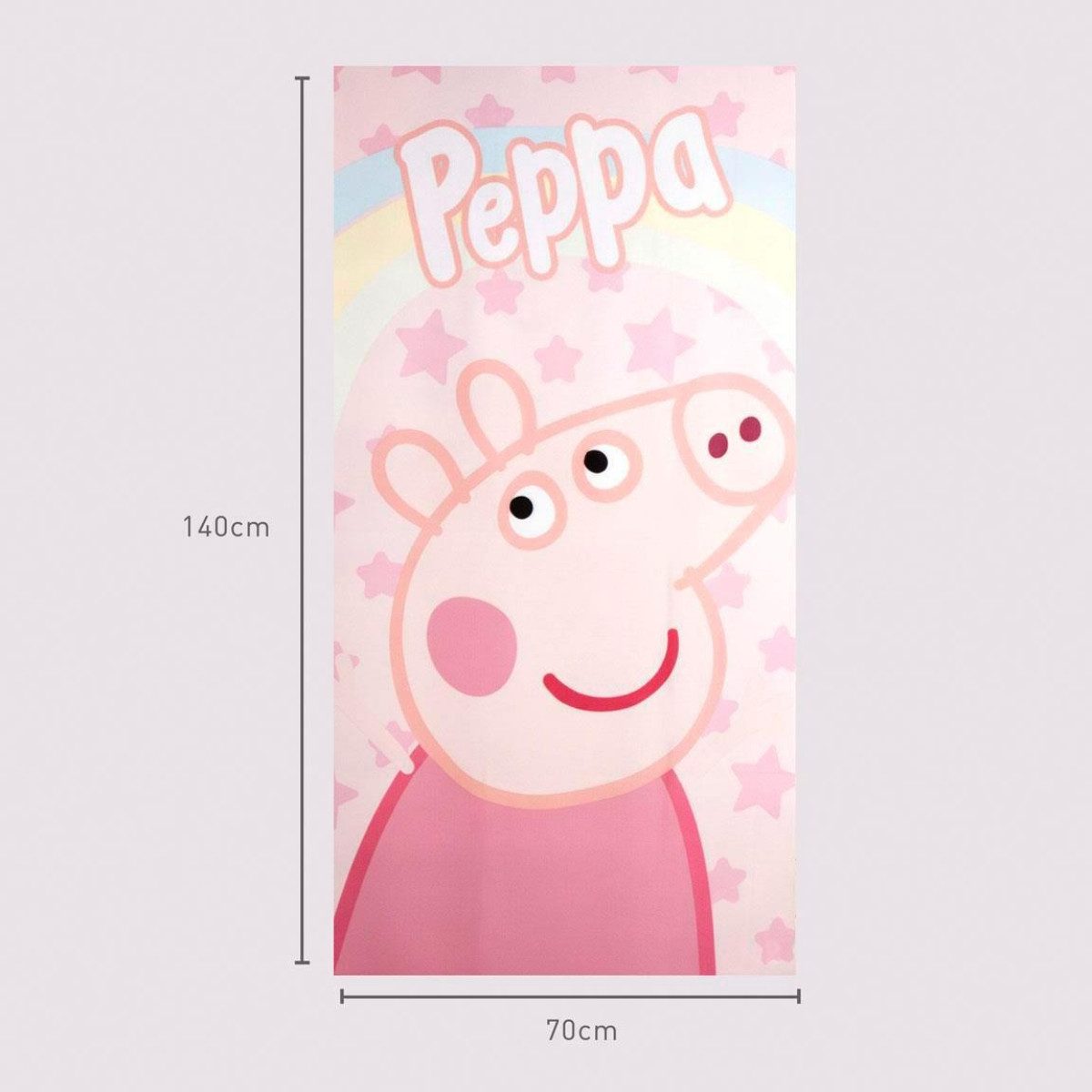 Peppa Pig Strandtuch Polyester Strandtuch für Kinder 70 × 140 cm 250 gsm, (Packung)