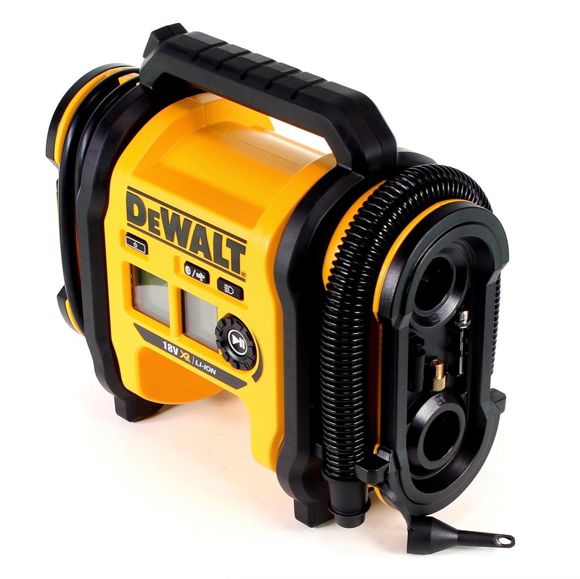 DeWalt Akku-Handkompressor DCC 018 N Akku Luftkompressor 18V 11bar KFZ + 2x Akku 2,0Ah