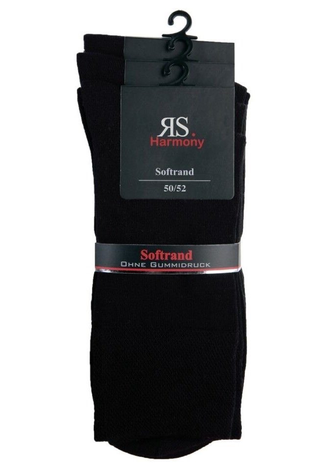 RS Harmony Businesssocken Baumwolle Herren Übergröße 47-54 schwarz mit Soft günstig online kaufen