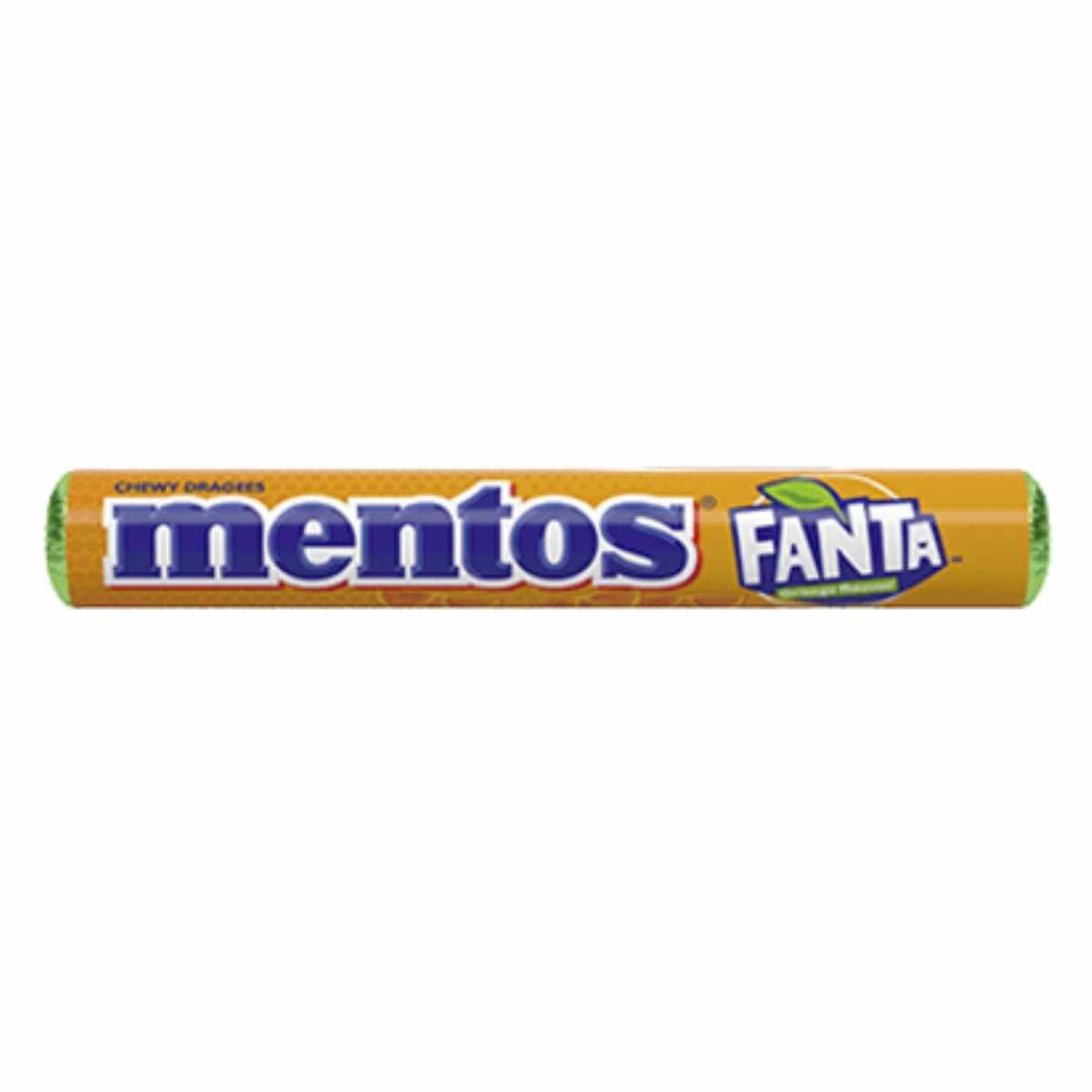 MENTOS Süßigkeit, Mentos Kaudragees Fanta Dragees mit Orangengeschmack einzeln 37.5g