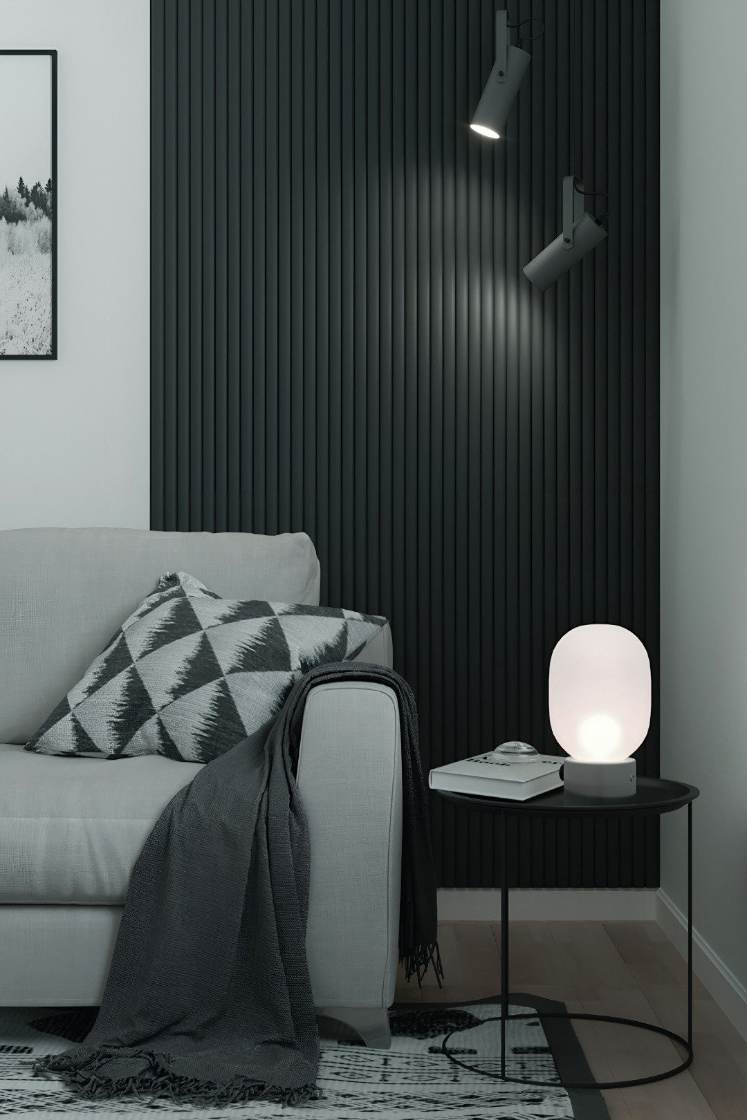 Hexim Wanddekoobjekt Start / Abschlussprofil Wave De Luxe Black Lead (Wave Lamellen 2,75m MDF Lamellenwand Wandpaneele Lamellenverkleidung Wandverkleidung Akusiktpaneele Holzpaneele Natur Holz (1 Start / Abschlussprofil, Wave De Luxe Black Lead)