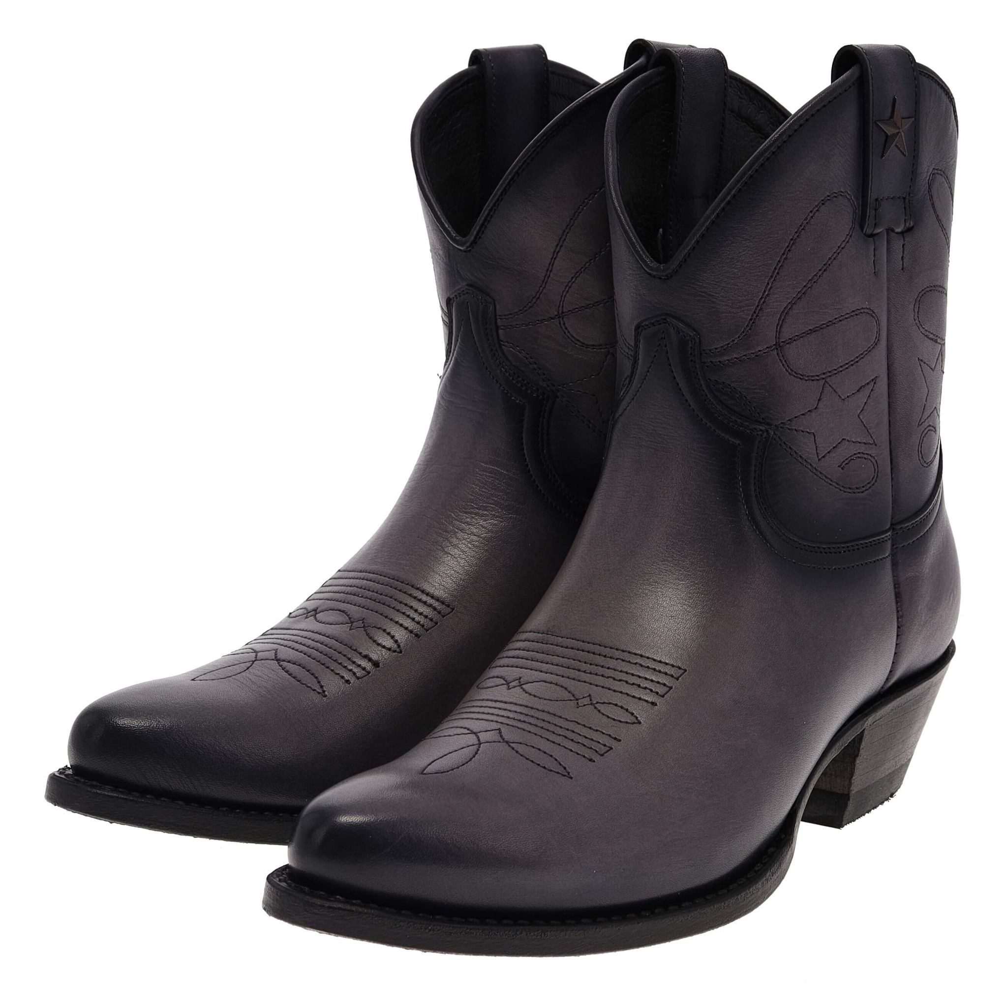 Mayura Boots 2374 Damen Westernstiefelette Grau Ковбойские Rahmengenäht