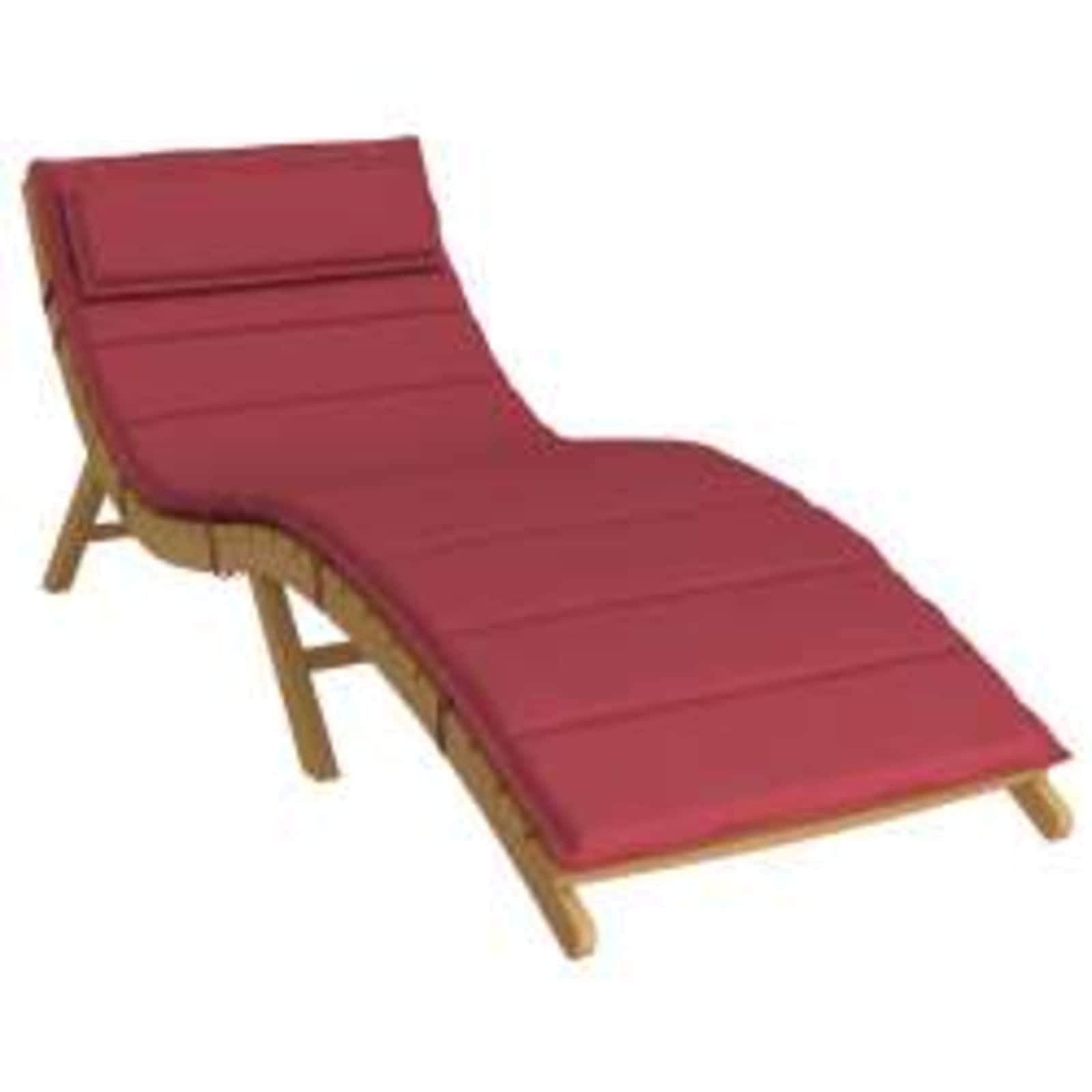 vidaXL Sitzauflage Sonnen-Lounger Kissen Weinrot 180 x 60 x 4 cm Oxford-Sto günstig online kaufen