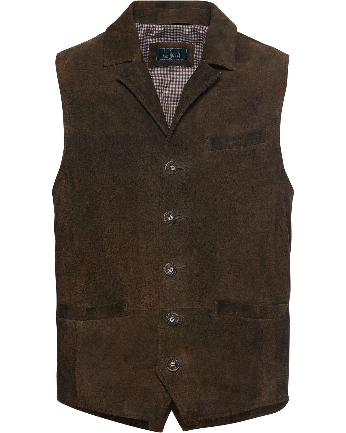 Luis Steindl Trachtenweste Revers-Lederweste