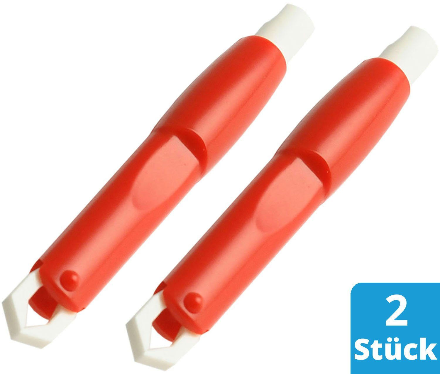 valonic Zeckenpinzette Zeckenzange (Rot), 2 Stück für Hund, Katze, Haustier, 2er-Pack, 2-tlg., Ziehen - nicht drehen!