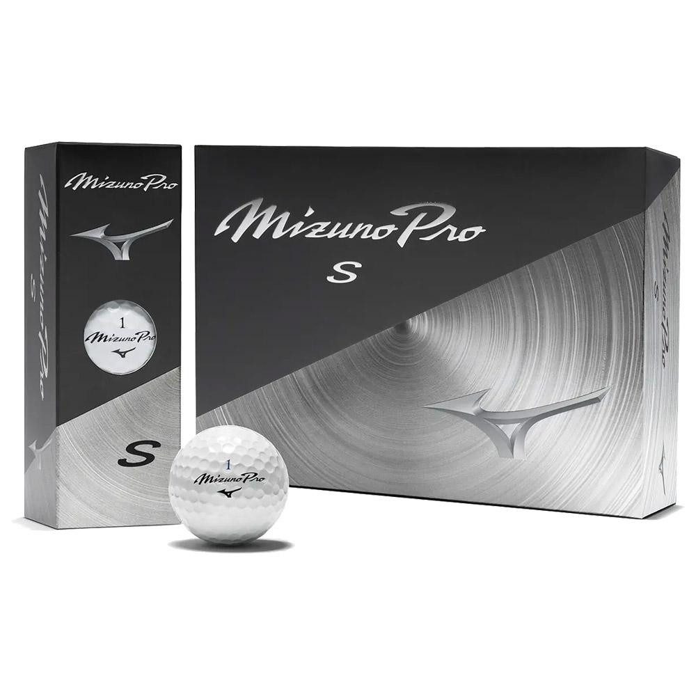 Mizuno Golfball Mizuno Pro S Golf-Ball weiß 12 Bälle 3-Layer, Präzision auf dem Grün