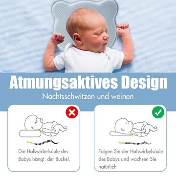 Fivejoy Babykissen Nackenstützkissen zur Vorbeugung von schrägen Kopfverformungen