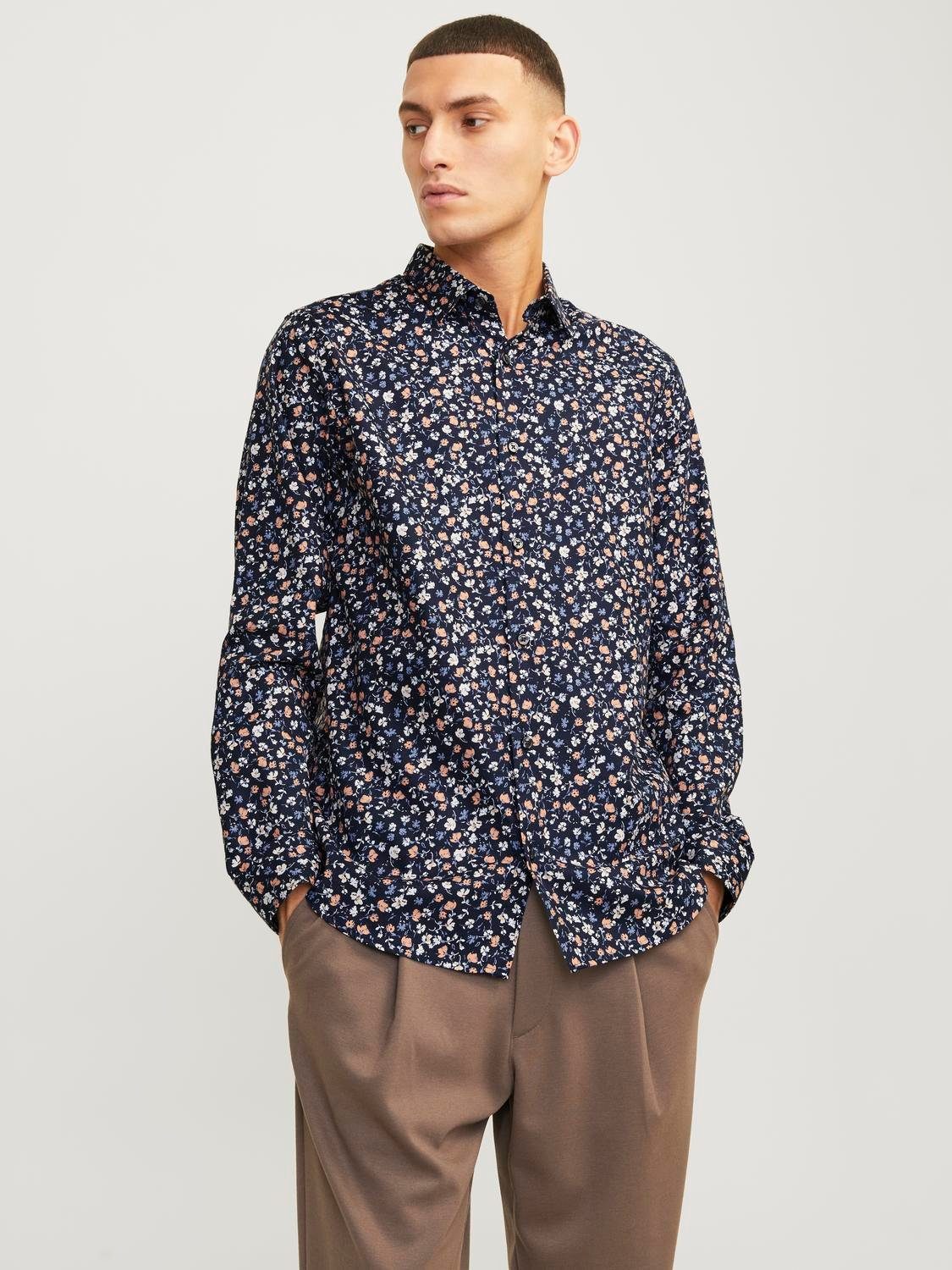 Jack & Jones Langarmhemd JPRBLANORDIC PRINT SHIRT L/S SN