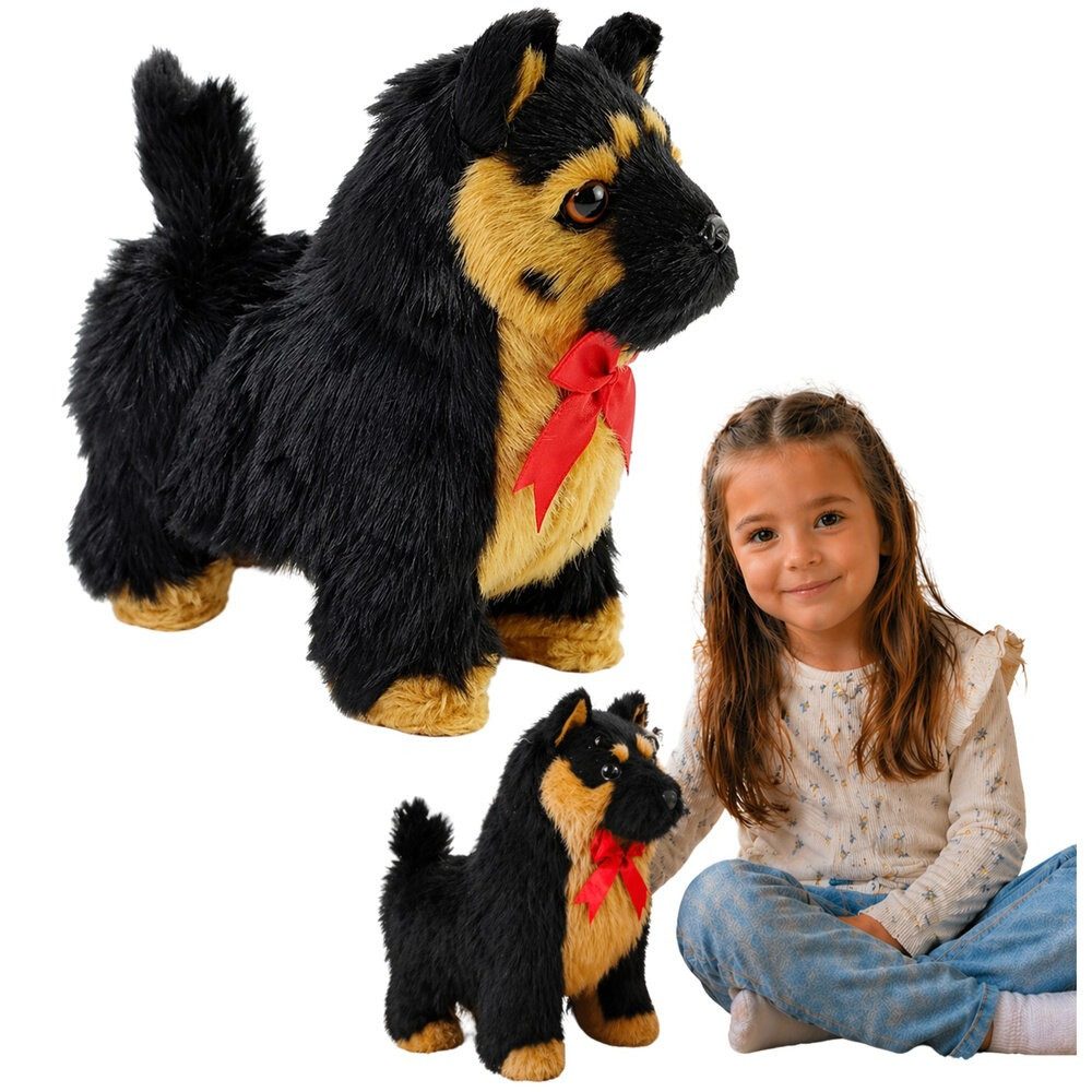 LEAN TOYS Kuscheltier Interaktiver Deutscher Schäferhund