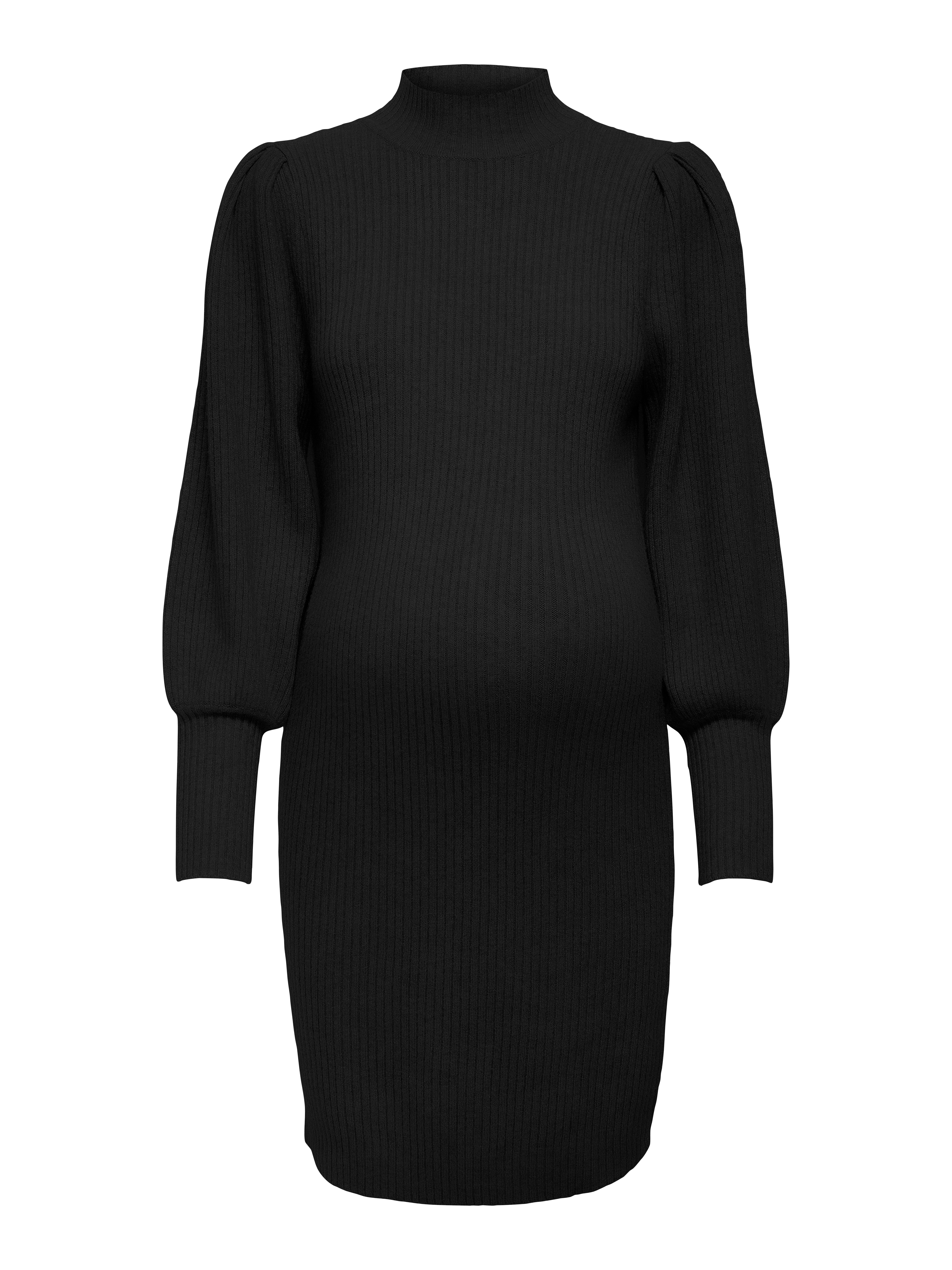ONLY MATERNITY Strickkleid OLMKATIA L/S DRESS KNT NOOS Regular Fit, hochschließender Kragen, Langarm, unifarben – Bild 4 von 5