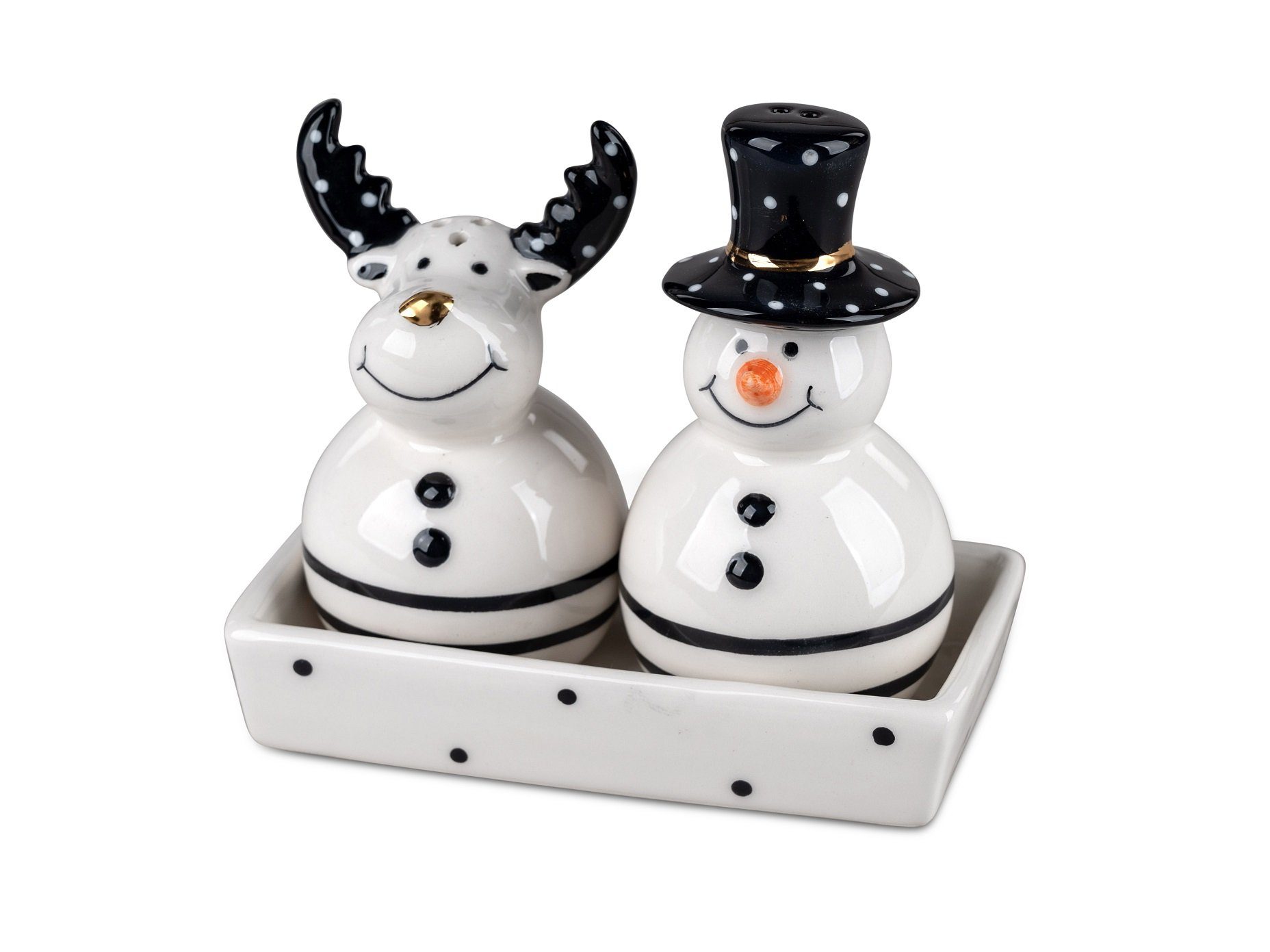 Salz- / Pfefferstreuer Schneemann und Elch