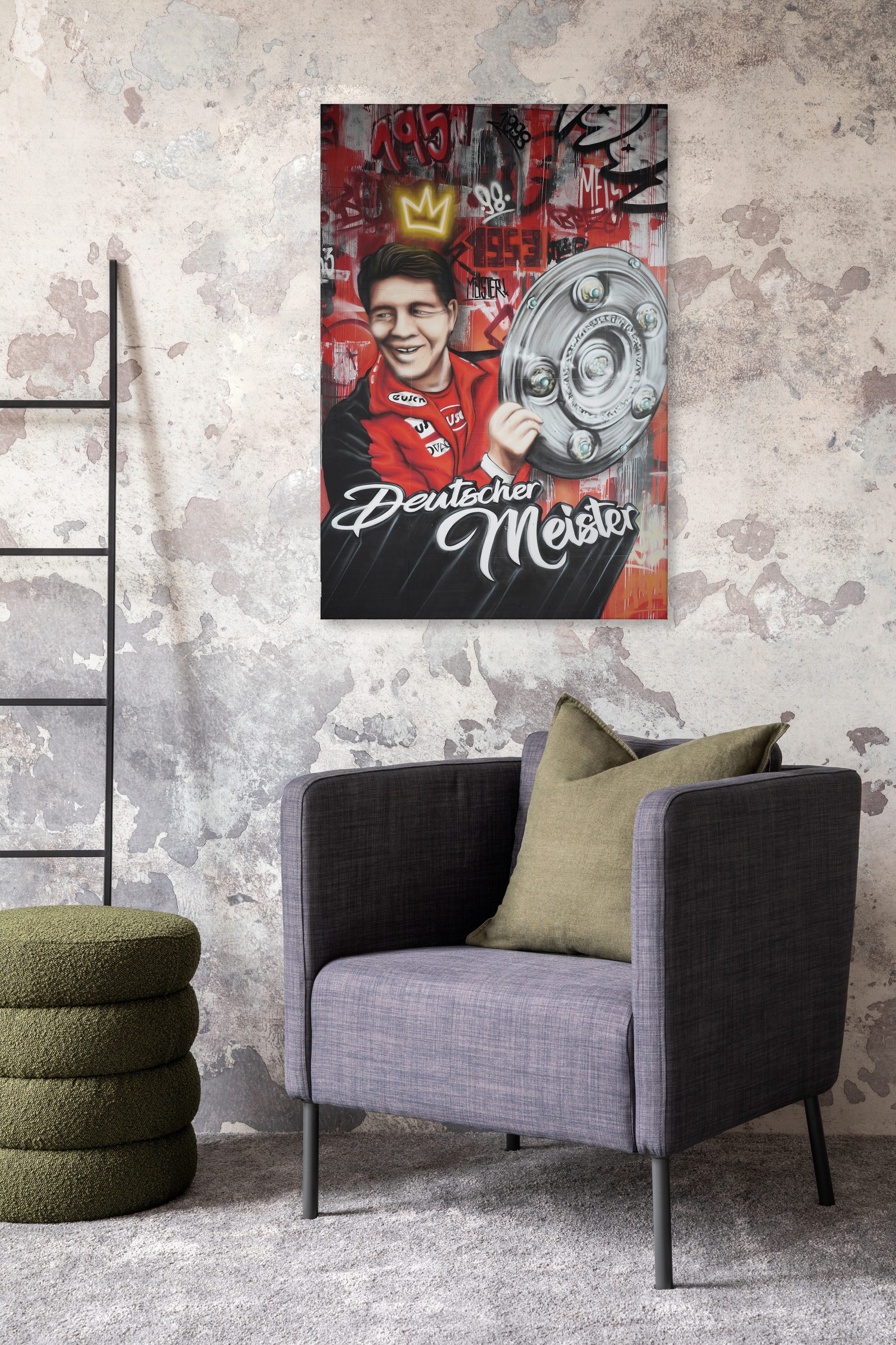 A.S. Création Leinwandbild FCK Maltag-Graffiti Deutscher Meister „König Ott günstig online kaufen