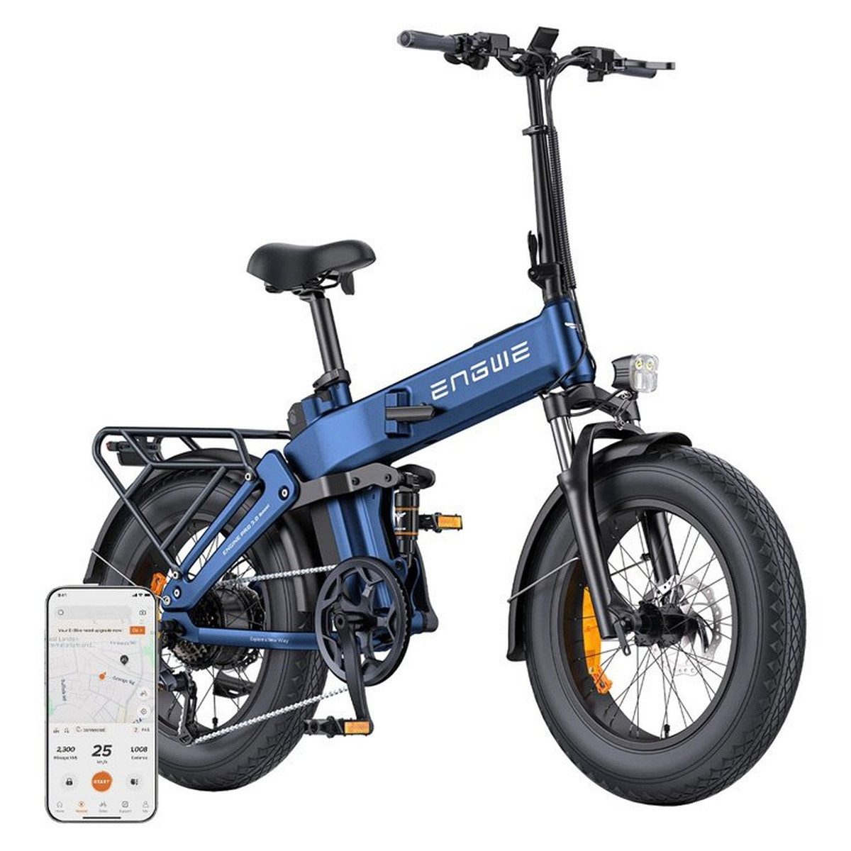 ENGWE Jugendfahrrad ENGWE PRO 3.0 BOOST 250 W 20-Zoll-Elektrofahrrad (blau)