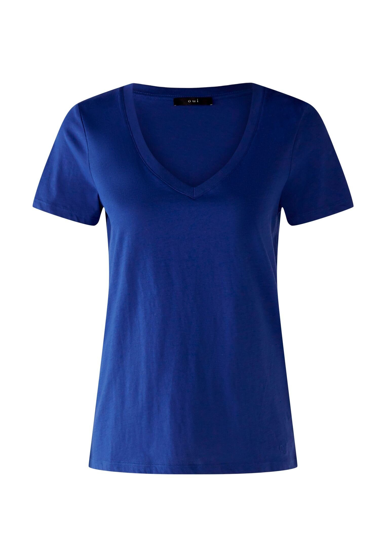 Oui T-Shirt T-Shirt CARLI 100% Bio-Baumwolle blue