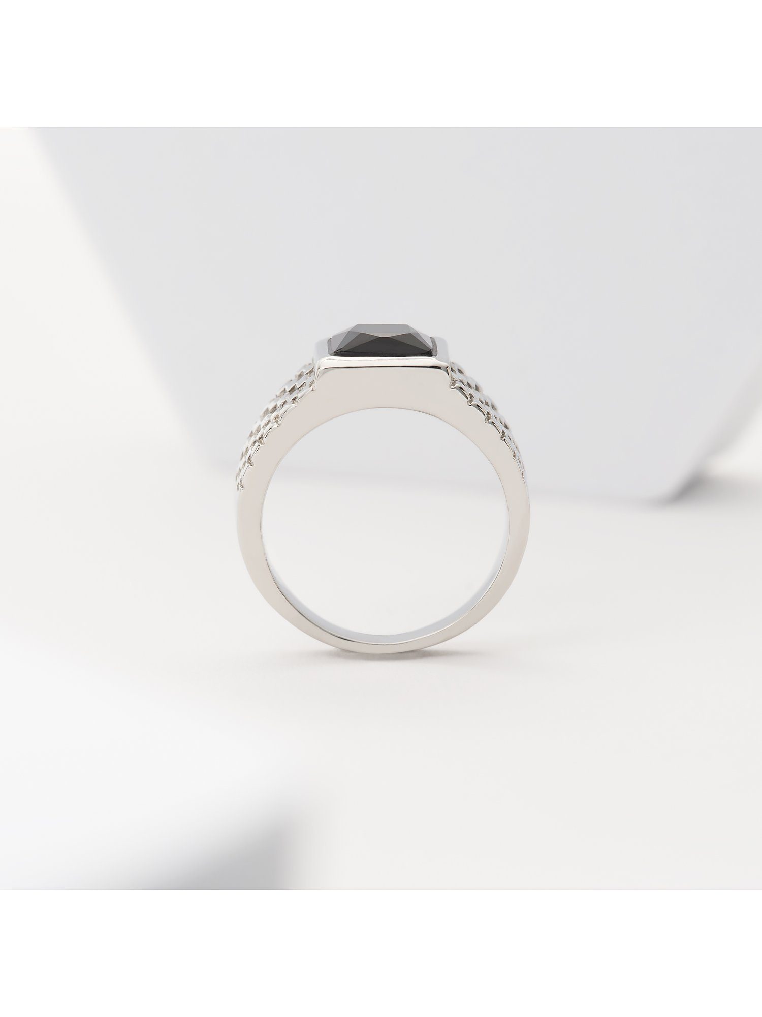 FAVS Fingerring FAVS Herren-Herrenring Edelstahl 1 Onyx, Onyx, synthetisch