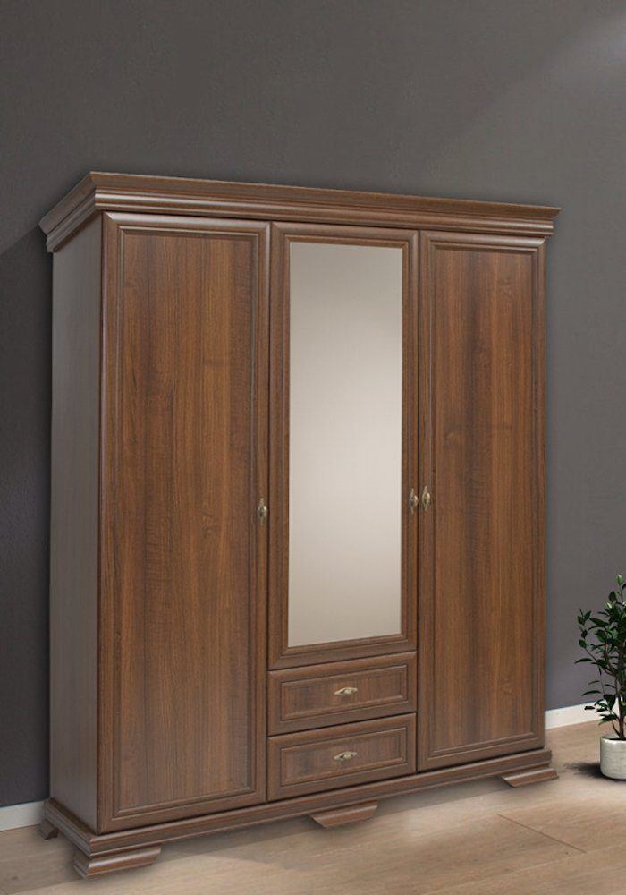 Feldmann-Wohnen Kleiderschrank Kora (1-St) 158cm 3-türig günstig online kaufen