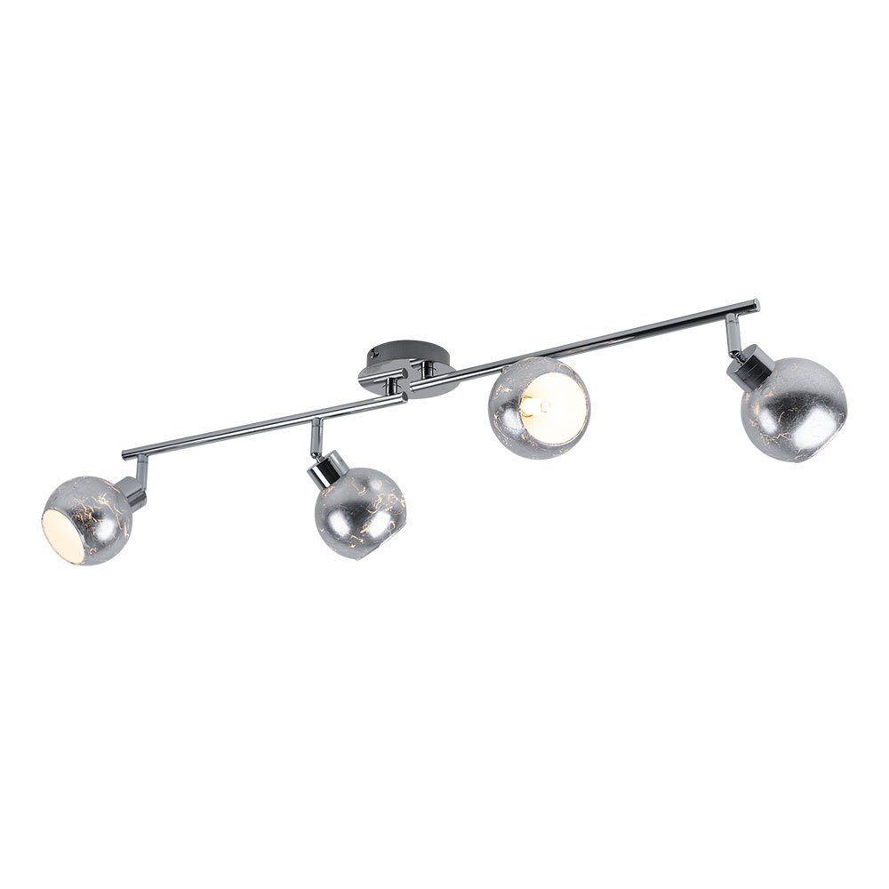 nicht Deckenleuchte, Deckenleuchte Deckenstrahler 4 Leuchtmittel inklusive, Spotleiste Chrom silber, WOFI Deckenlampe LED