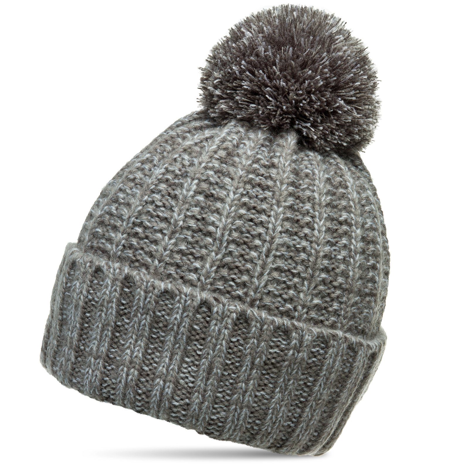 Caspar Bommelmütze MU087 klassische Damen Winter Bommelmütze