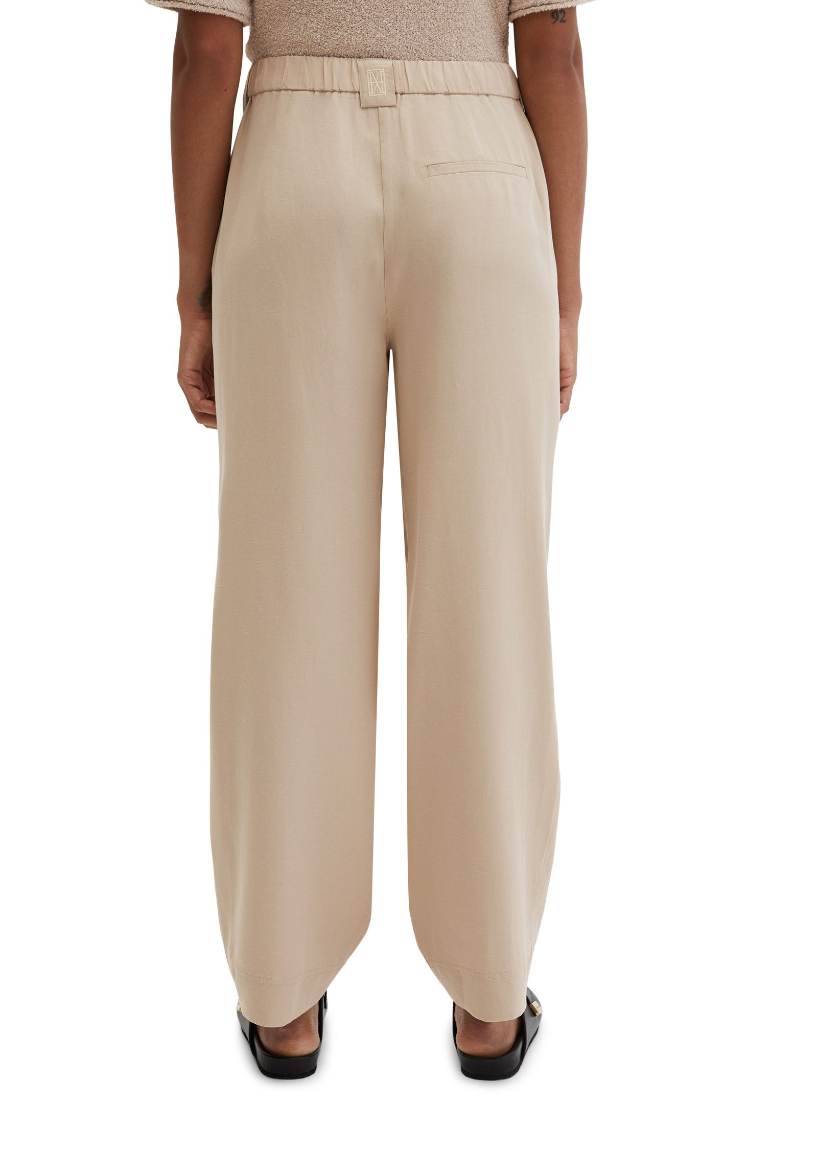 Marc O'Polo Dehnbund-Hose Model Minu barrel aus Lyocell-Leinen-Mix günstig online kaufen