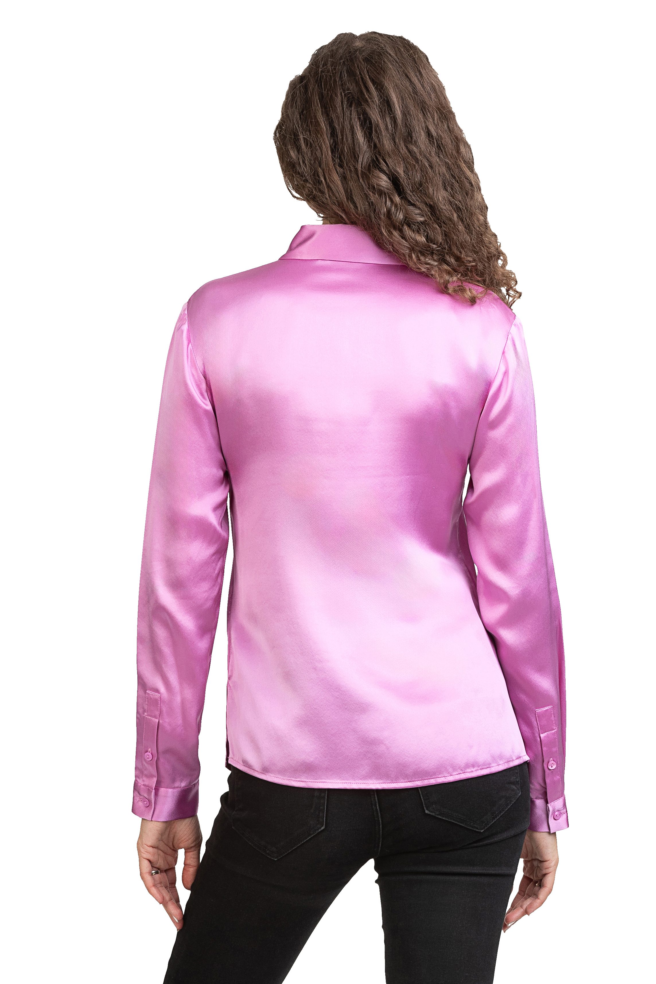 Posh Gear Seidenbluse Camicia da Donna Bluse aus Seide blickdichte Seide