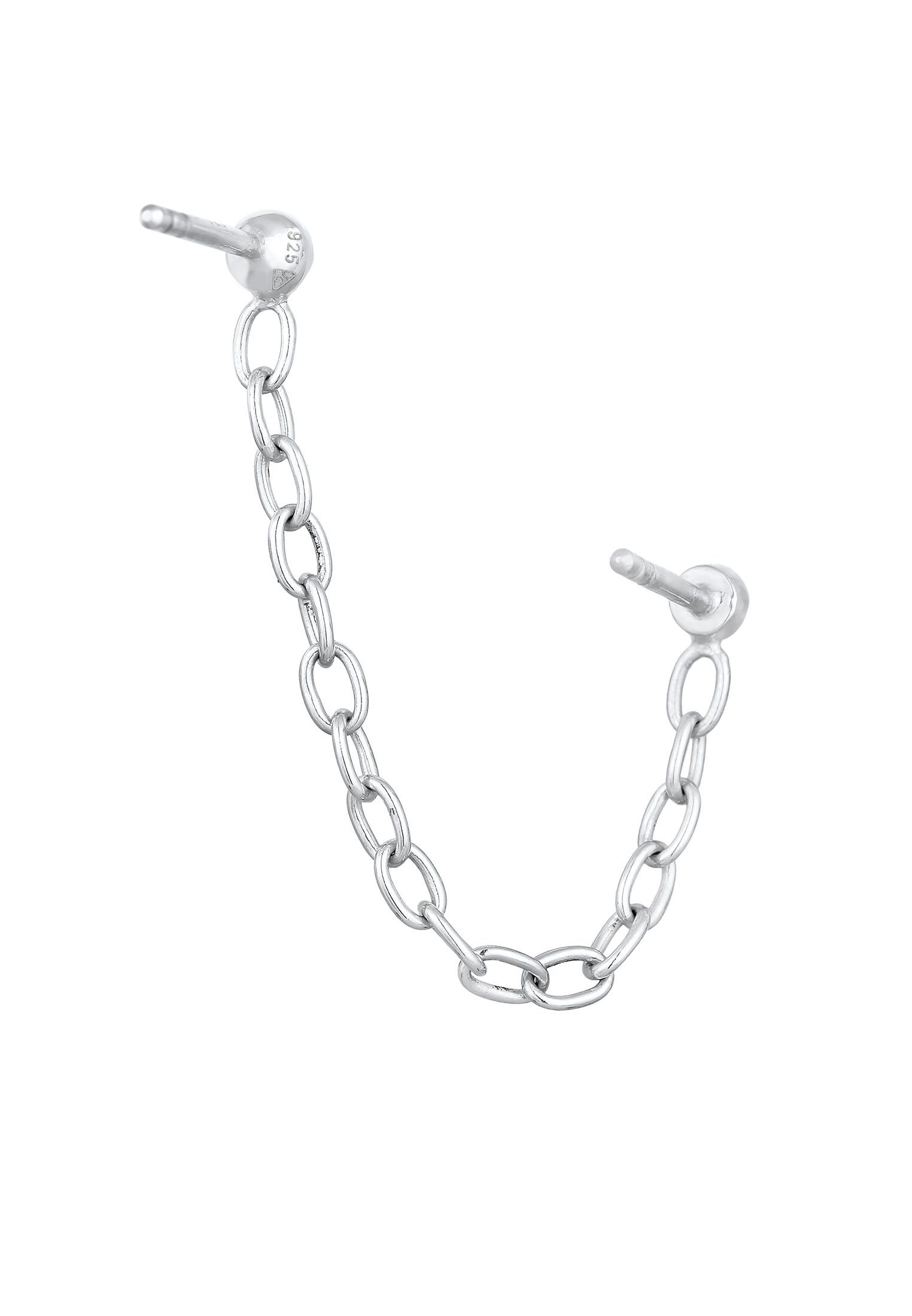 Elli Paar Ohrstecker Kette Piercing 925 Silber, mit Kristallen von Swarovski®